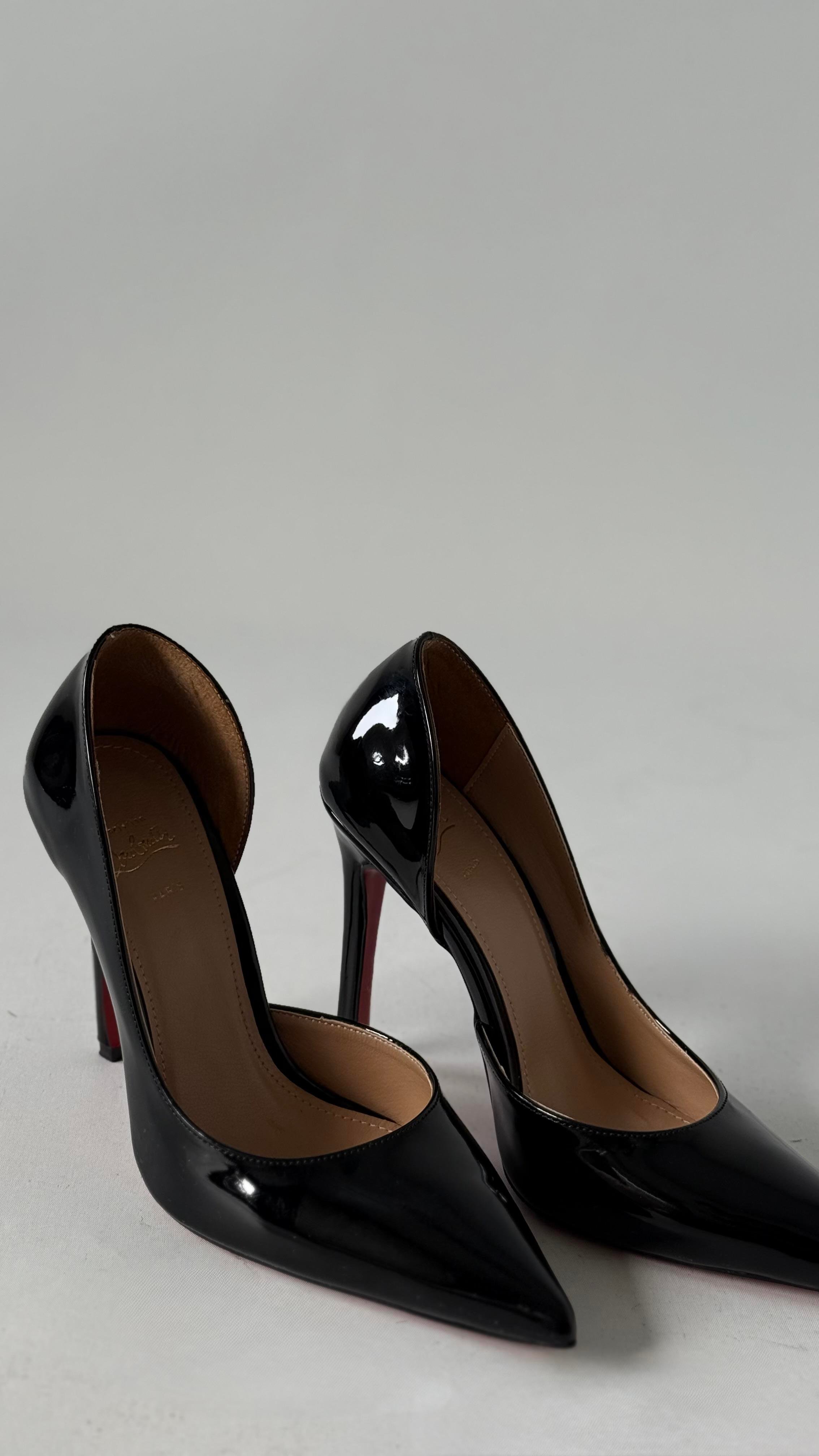 C. Louboutin Asimetrik Kırmızı Alt Siyah Stiletto