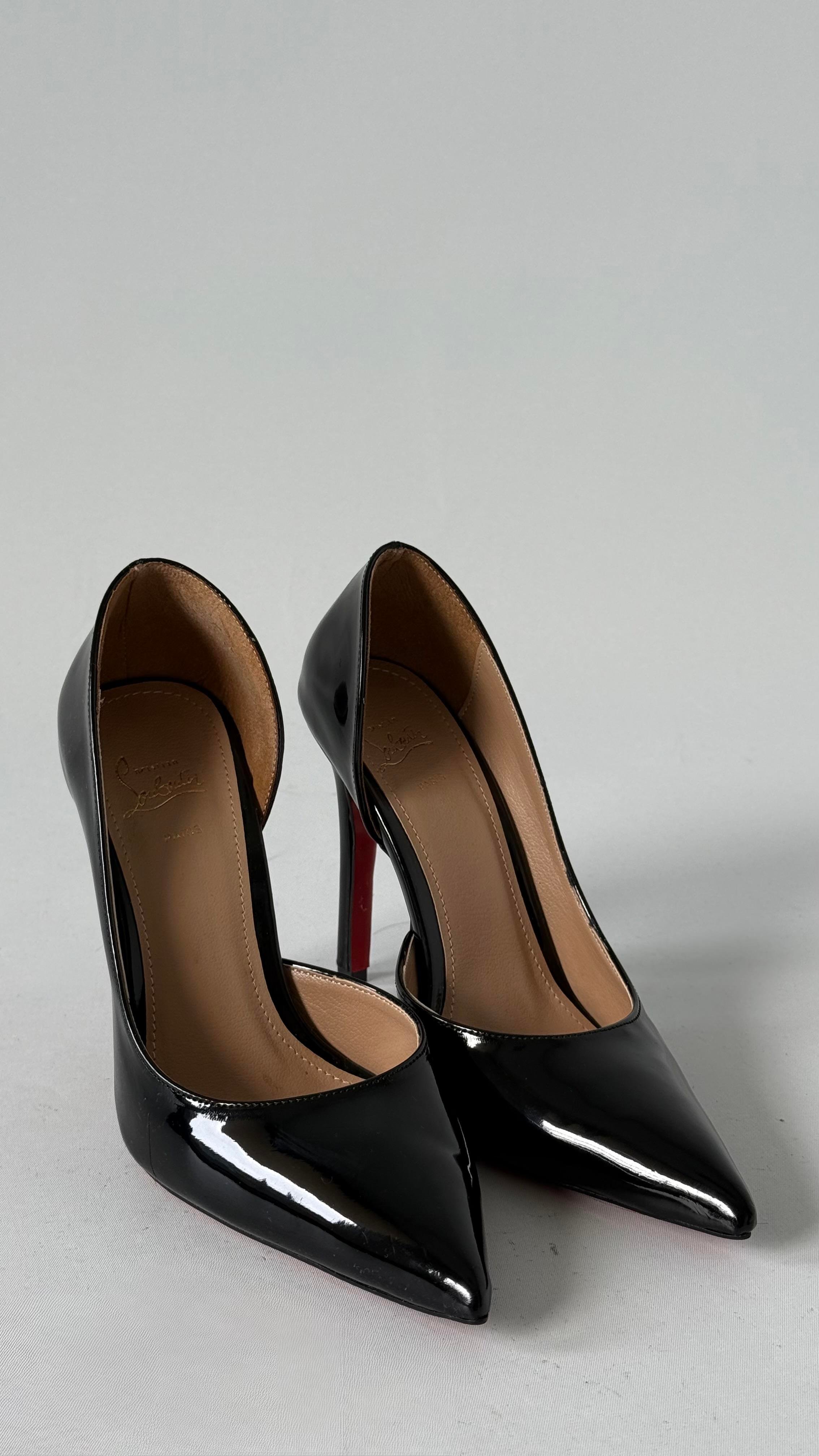 C. Louboutin Asimetrik Kırmızı Alt Siyah Stiletto