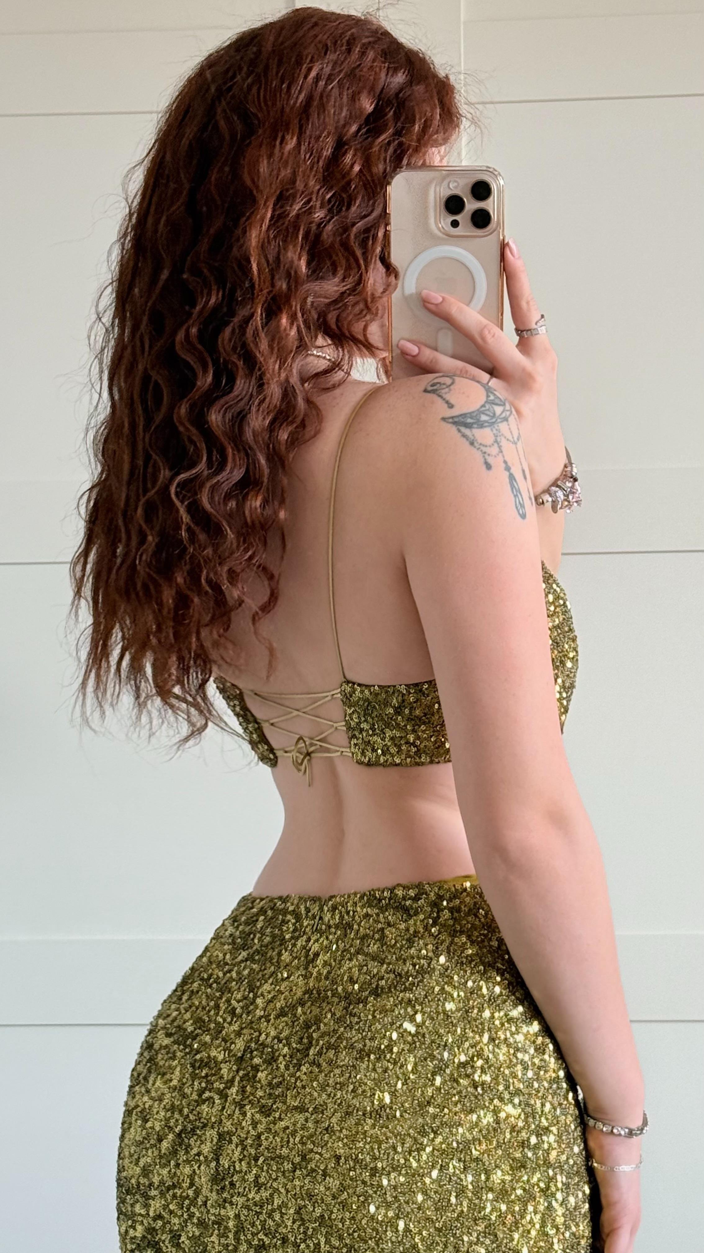 Candice Abiye Yağ Yeşili