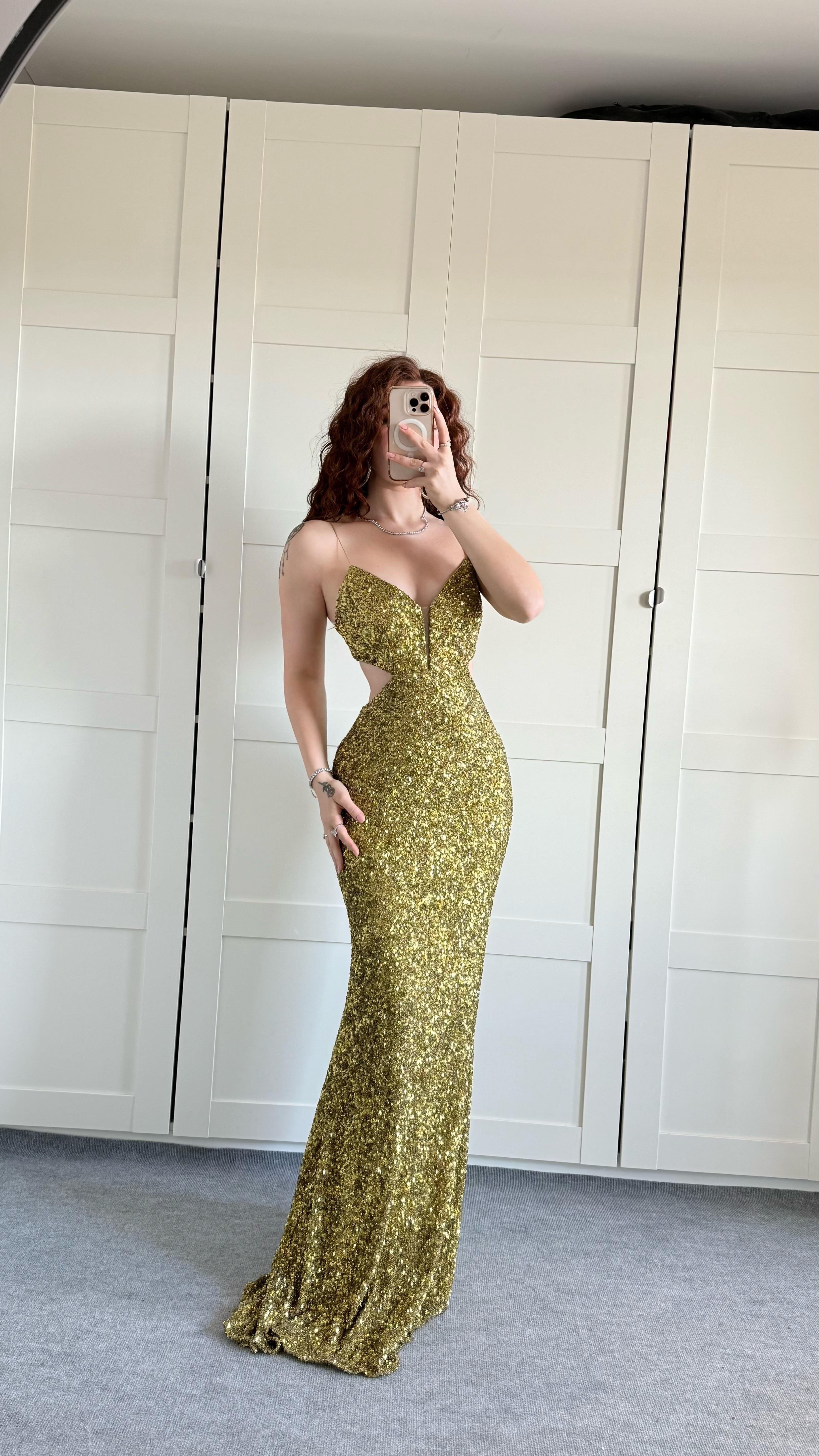 Candice Abiye Yağ Yeşili