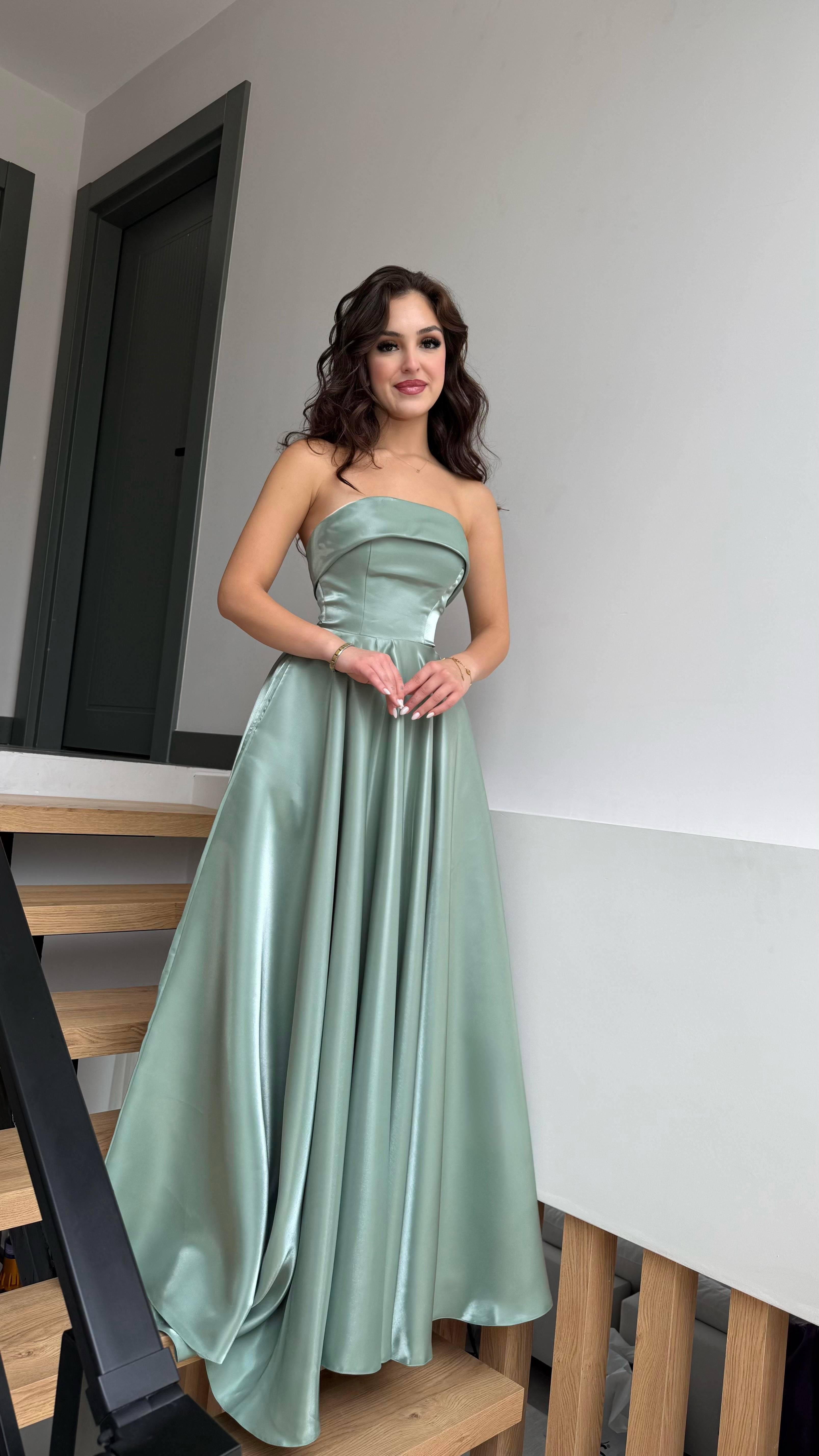 Cindirella Abiye Mint Yeşili