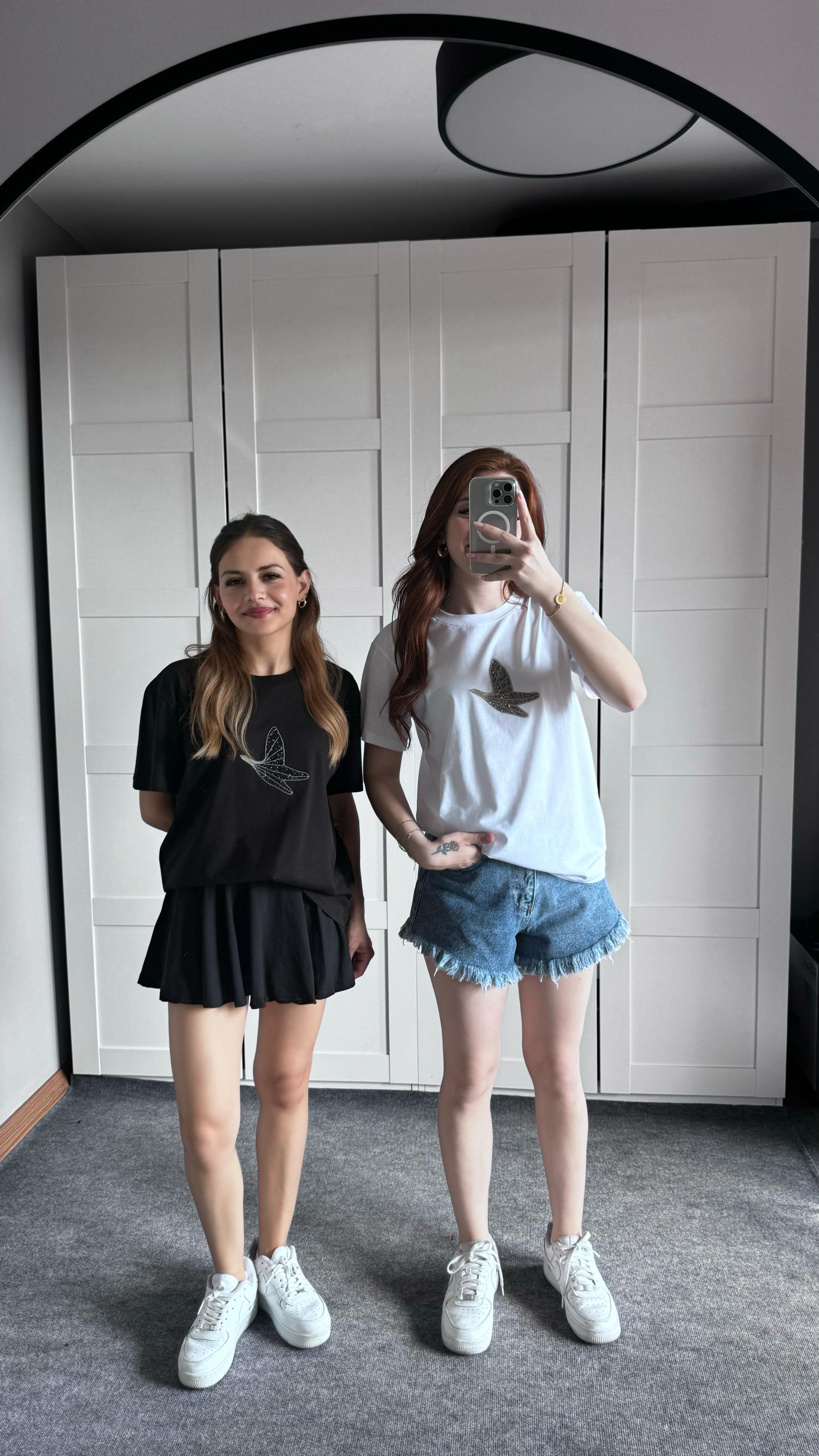 Club Kuş Beyaz Tişört