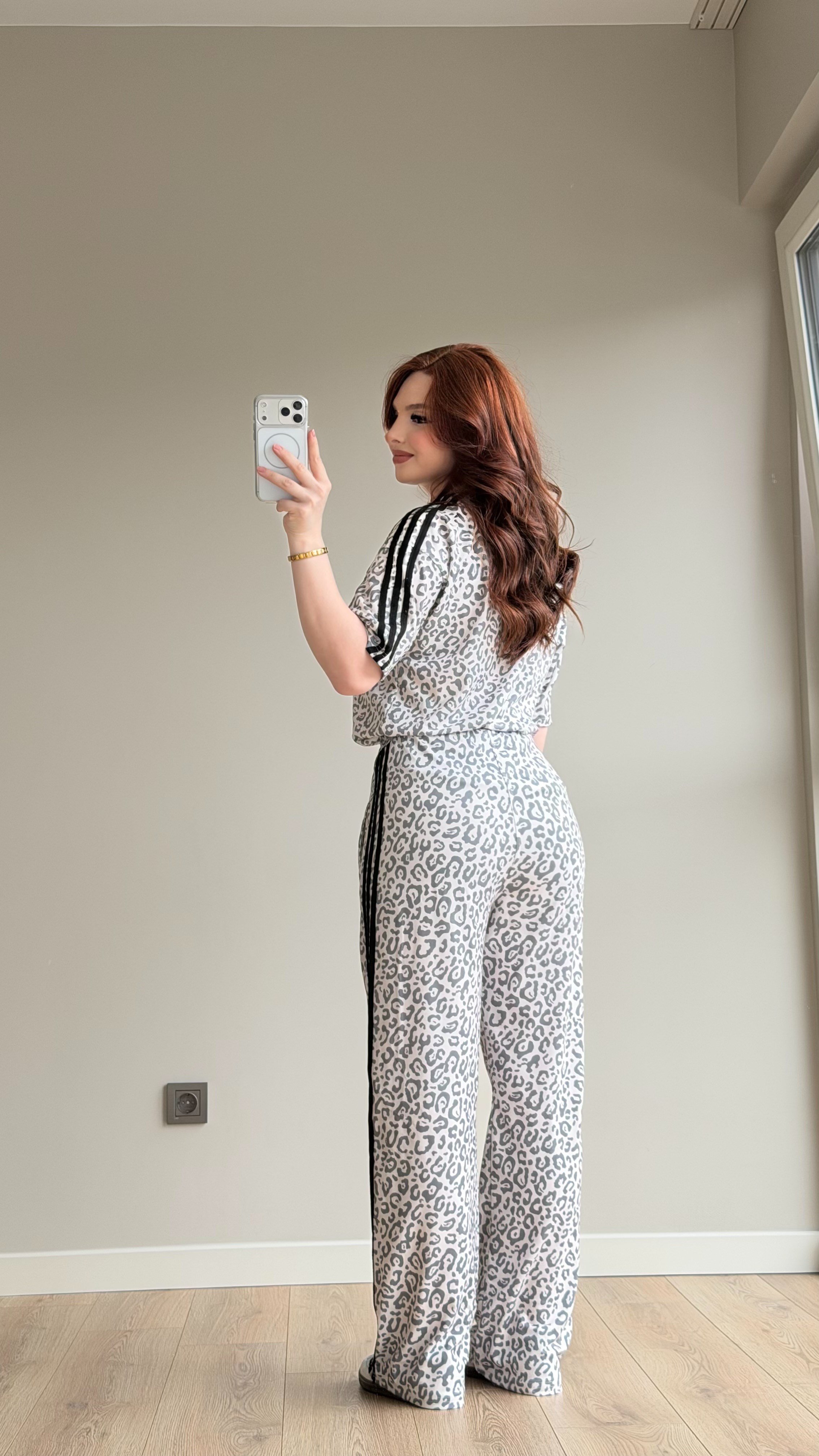Cool Leopar Takım Beyaz