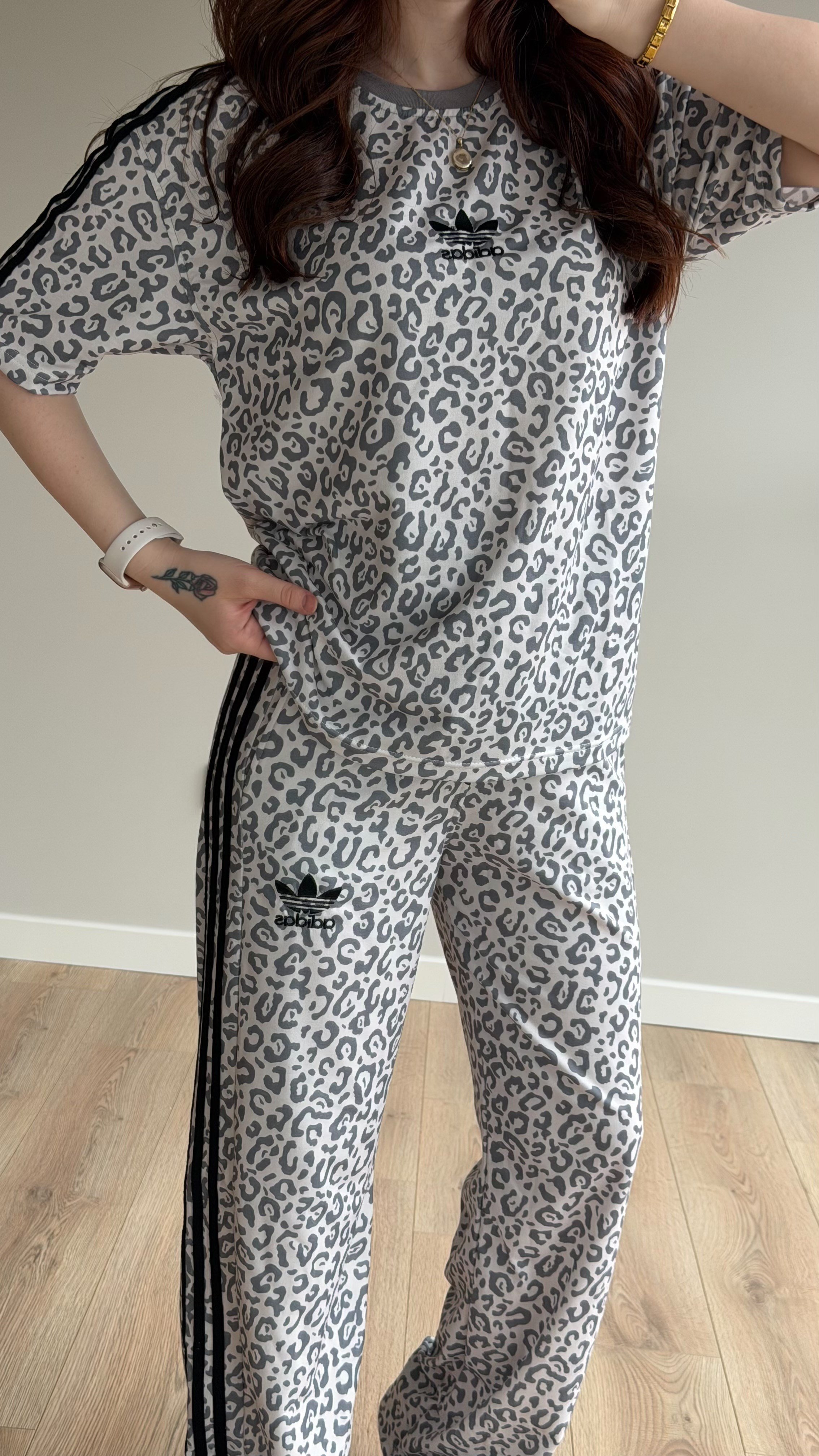 Cool Leopar Takım Beyaz