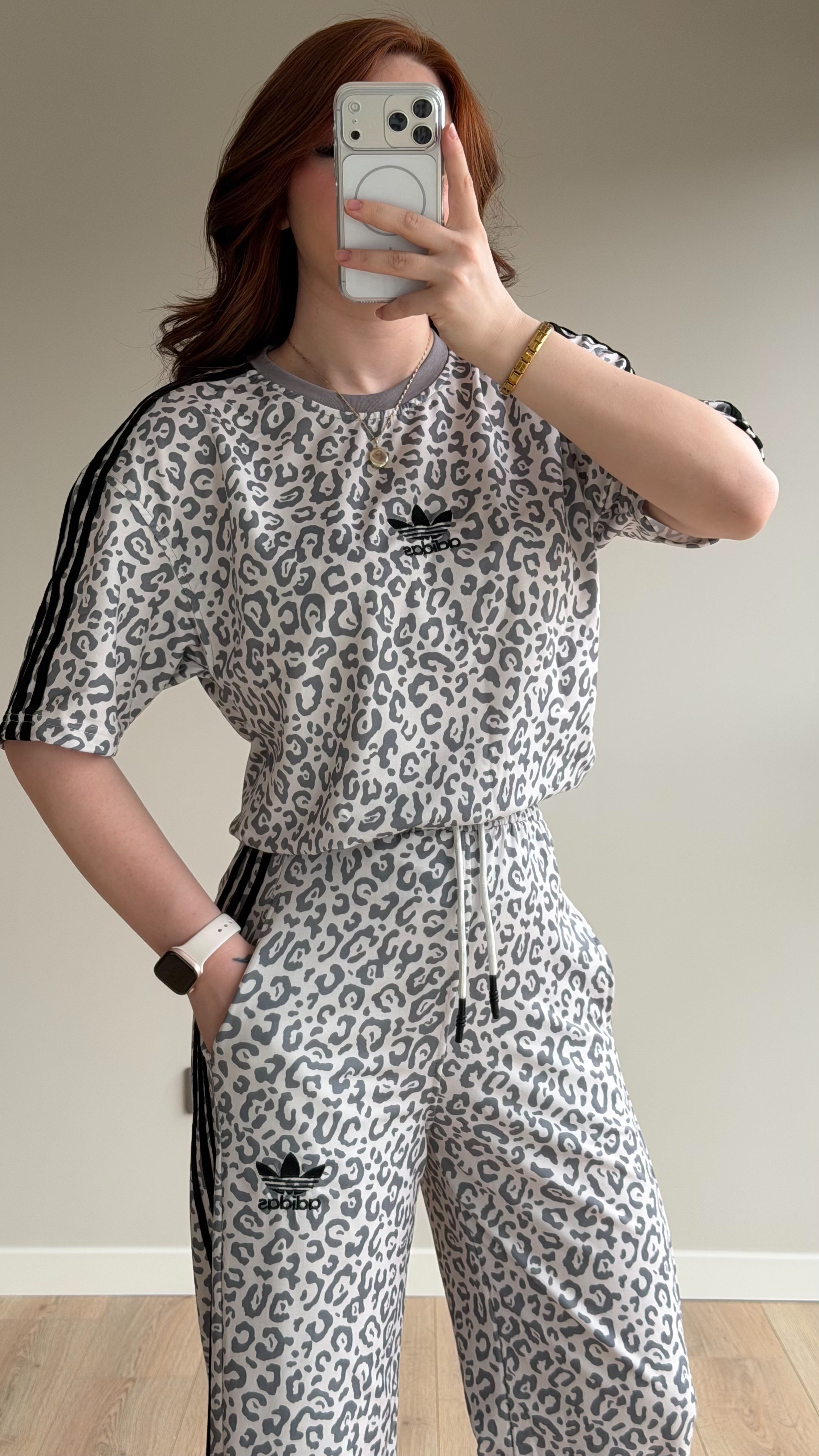 Cool Leopar Takım Beyaz
