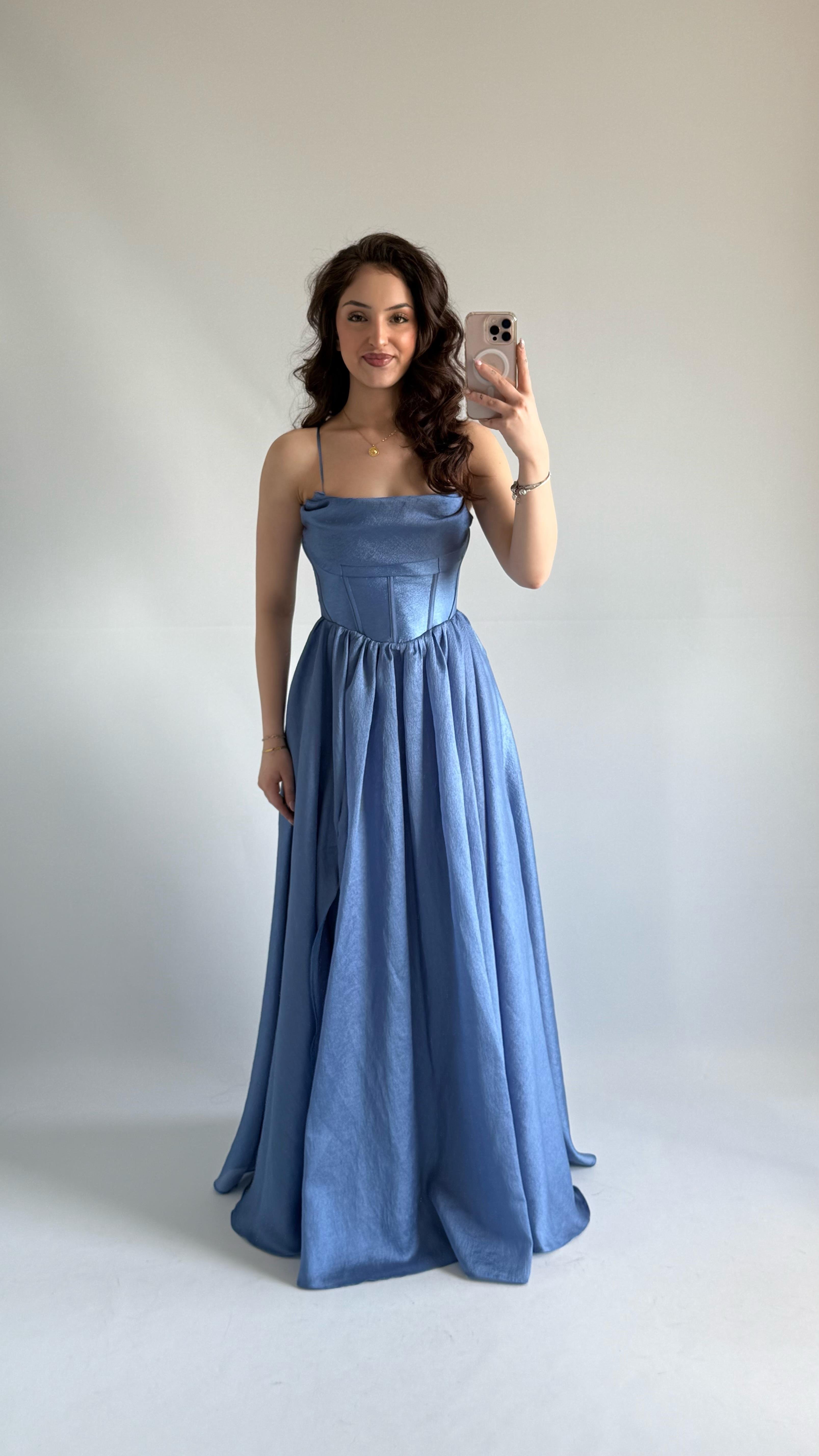 Daisy Korseli Abiye İndigo