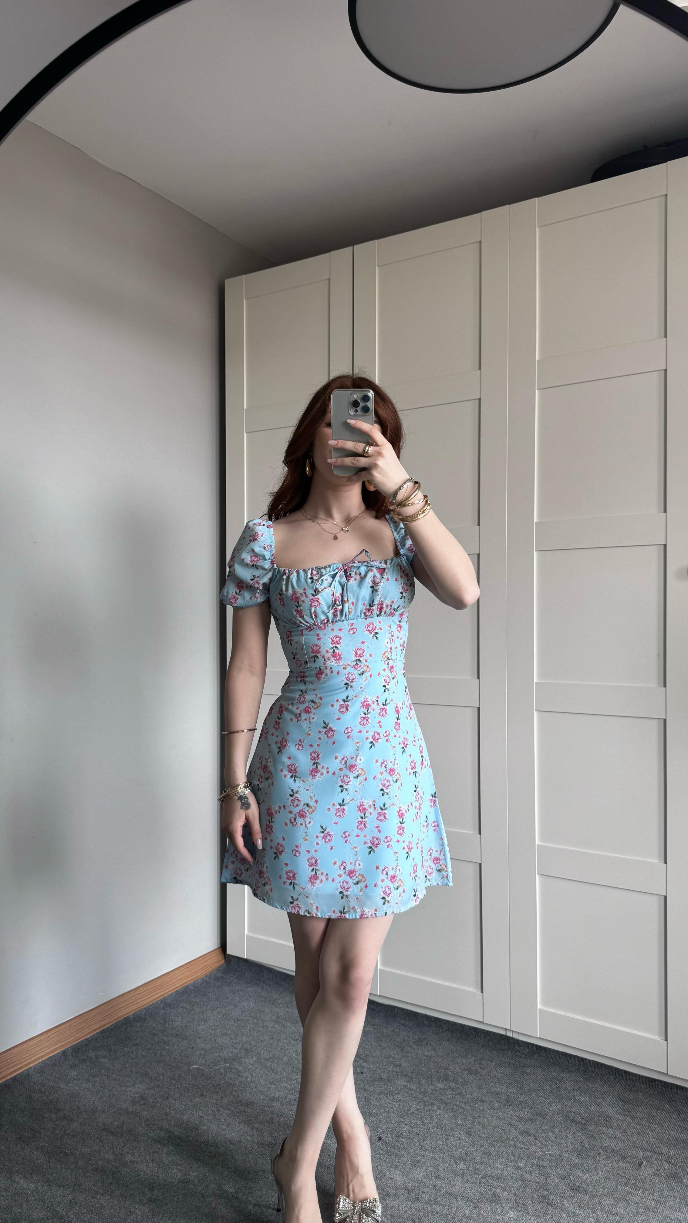 Daniella Mini Mavi Elbise