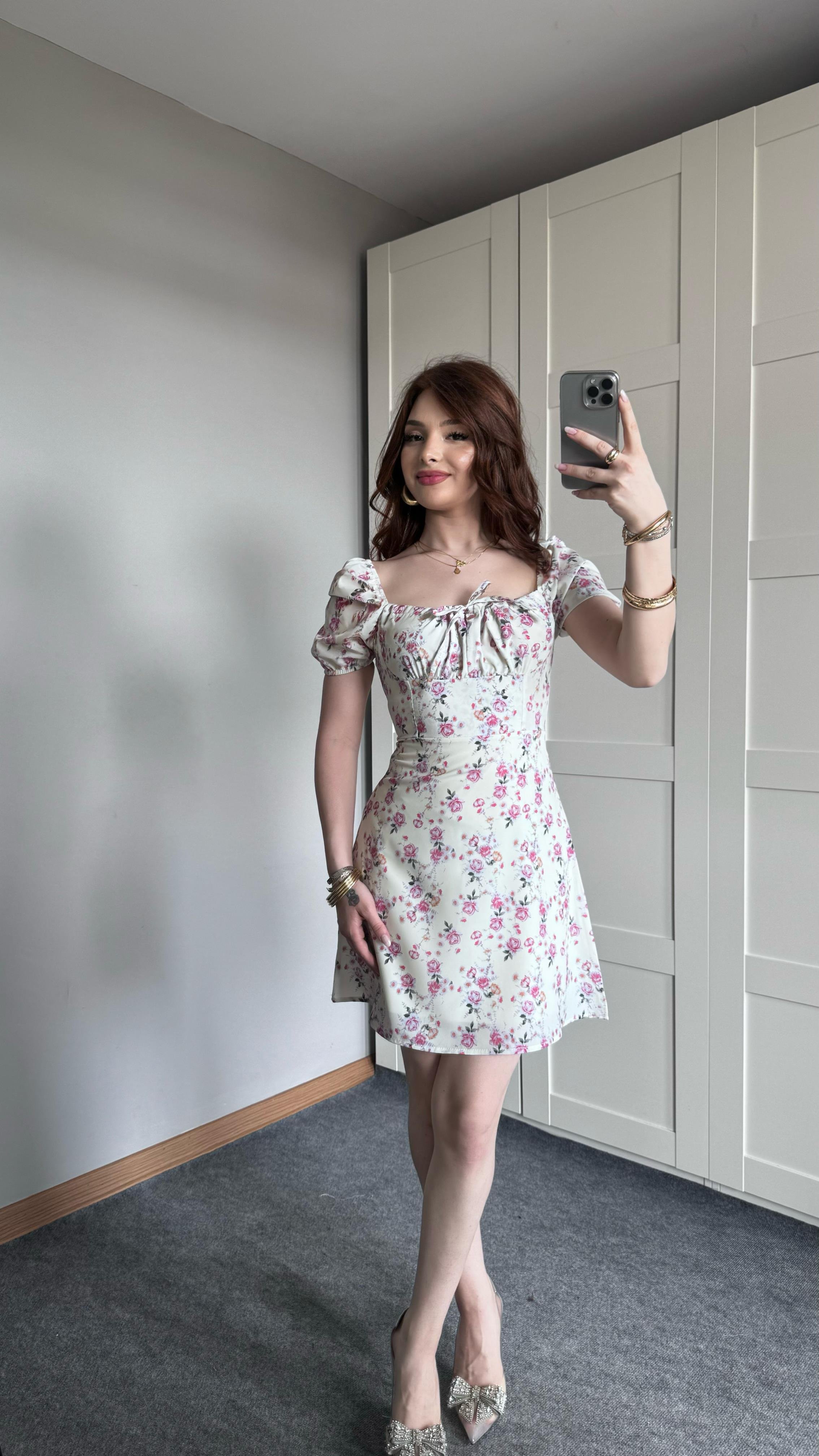 Daniella Mini Pembe Elbise