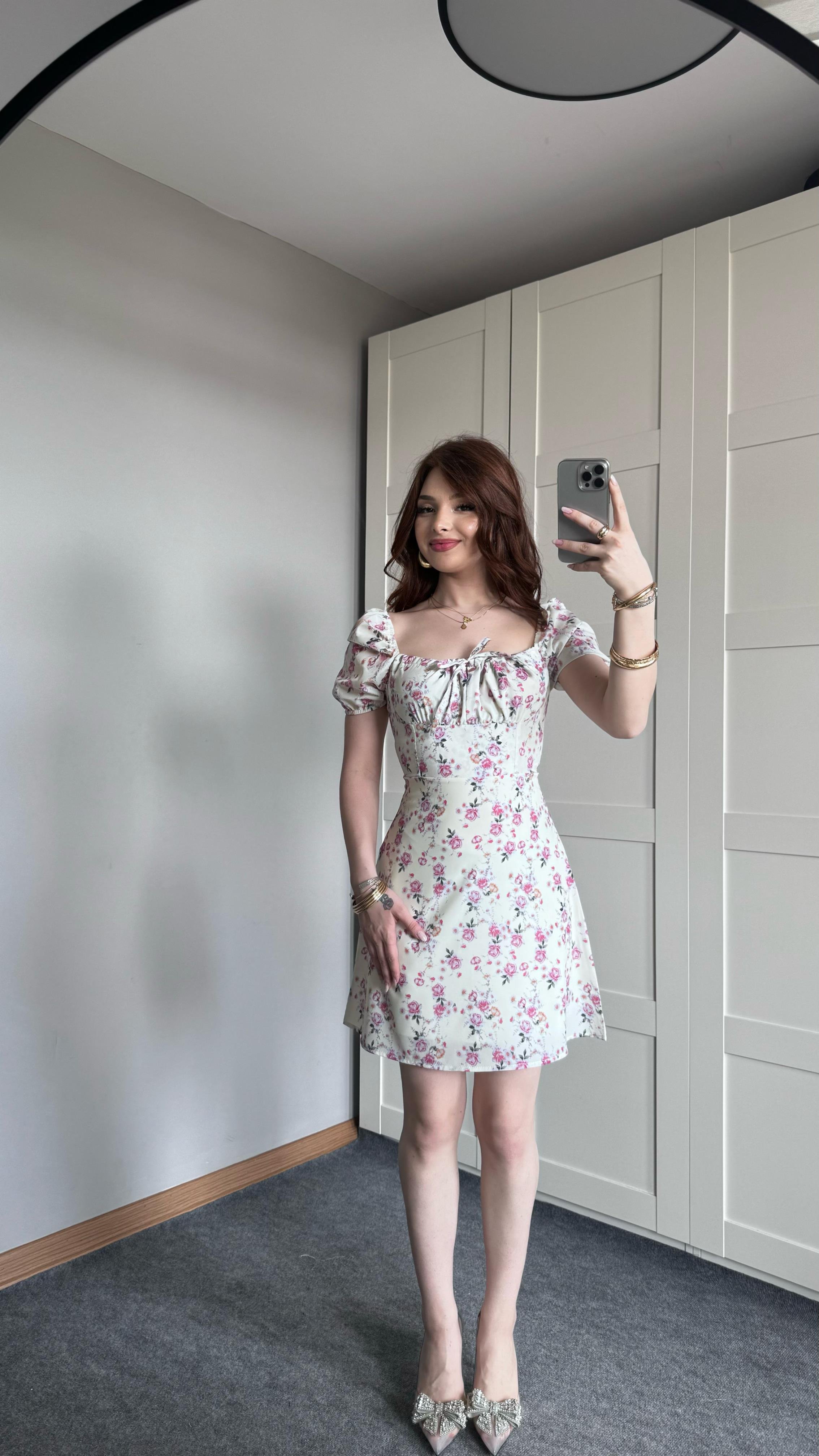 Daniella Mini Pembe Elbise