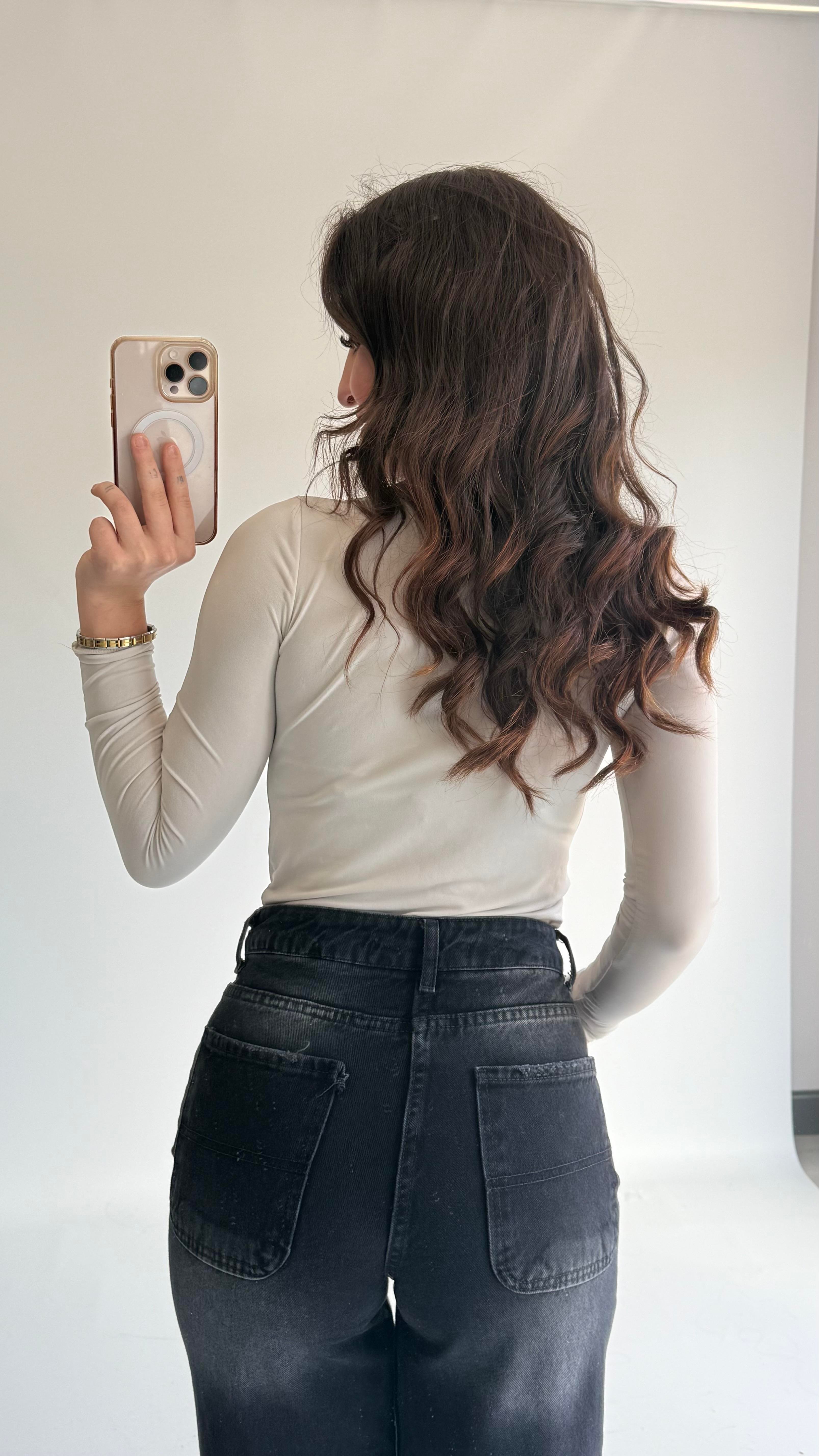 Deba Demir Detaylı Bluz Bej