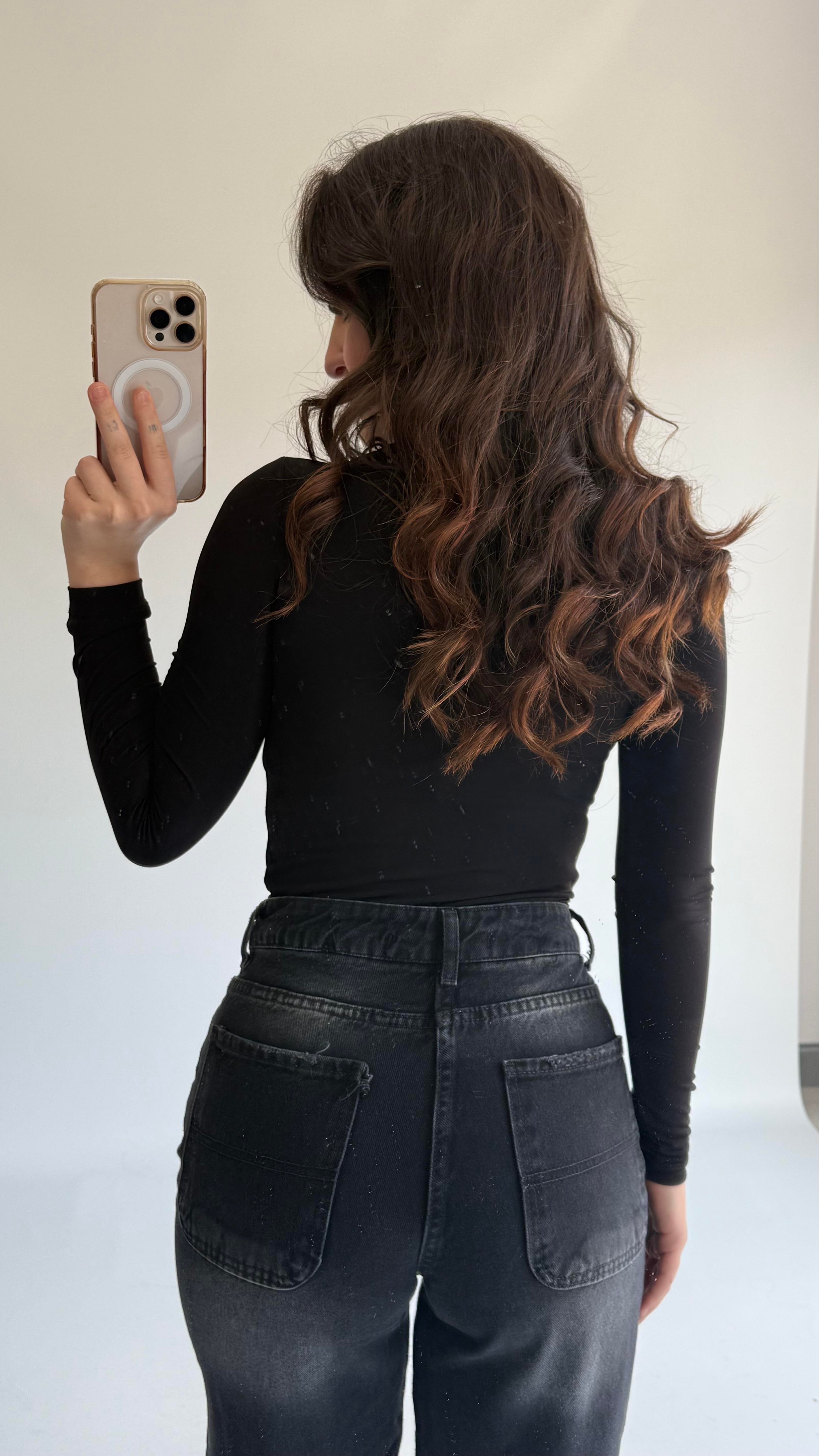 Deba Demir Detaylı Bluz Siyah
