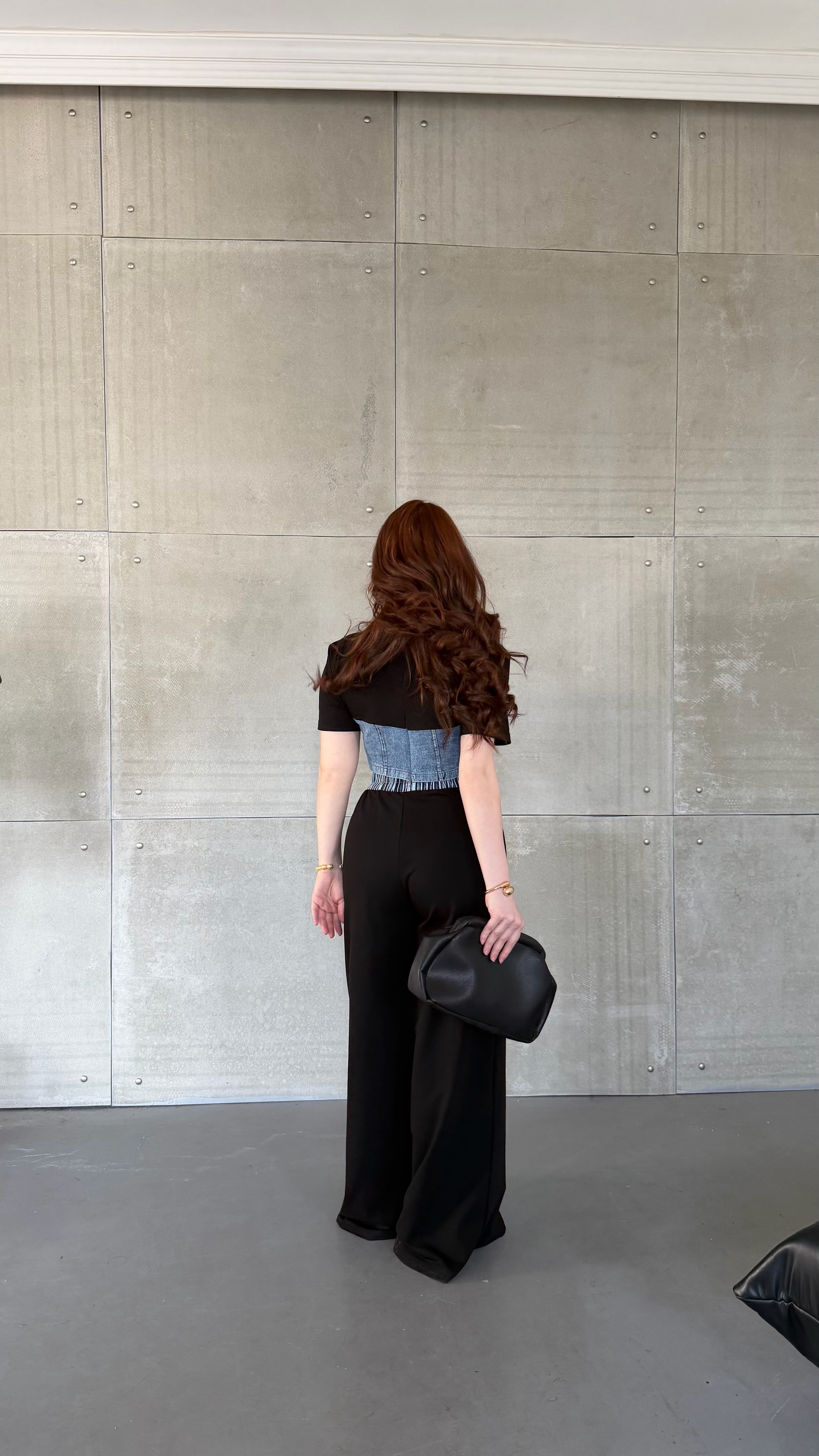 Denim Mix Takım Syah