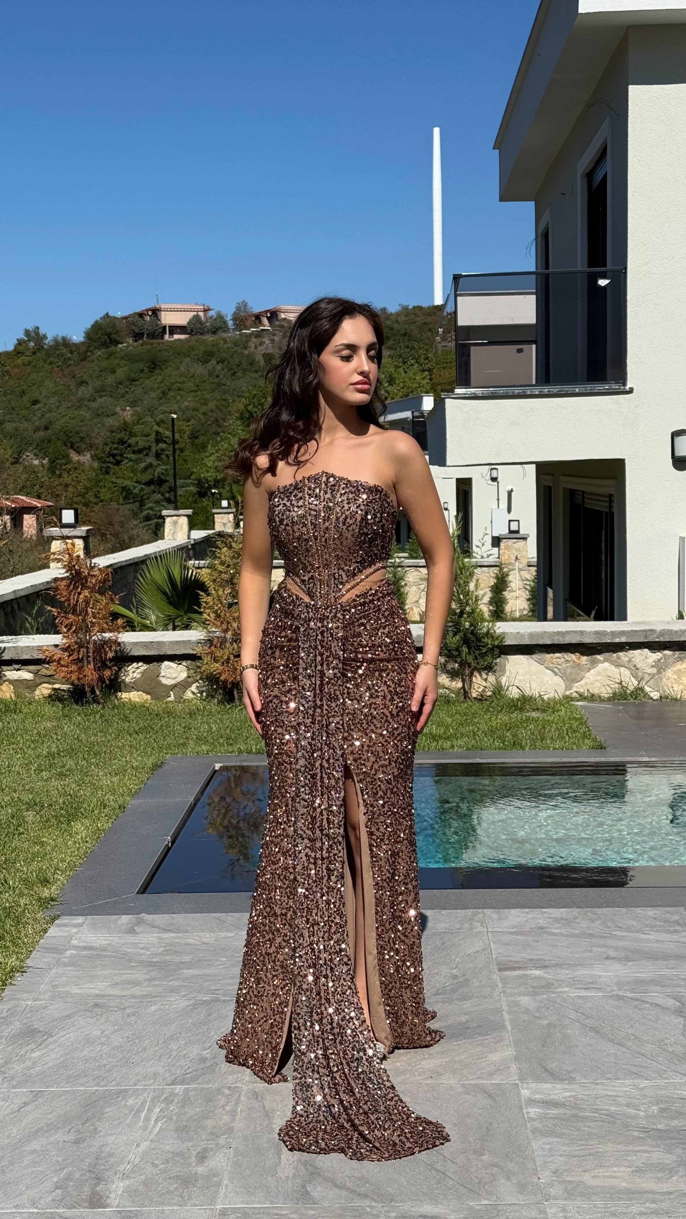Diva Pul Payet Abiye Rose Gold