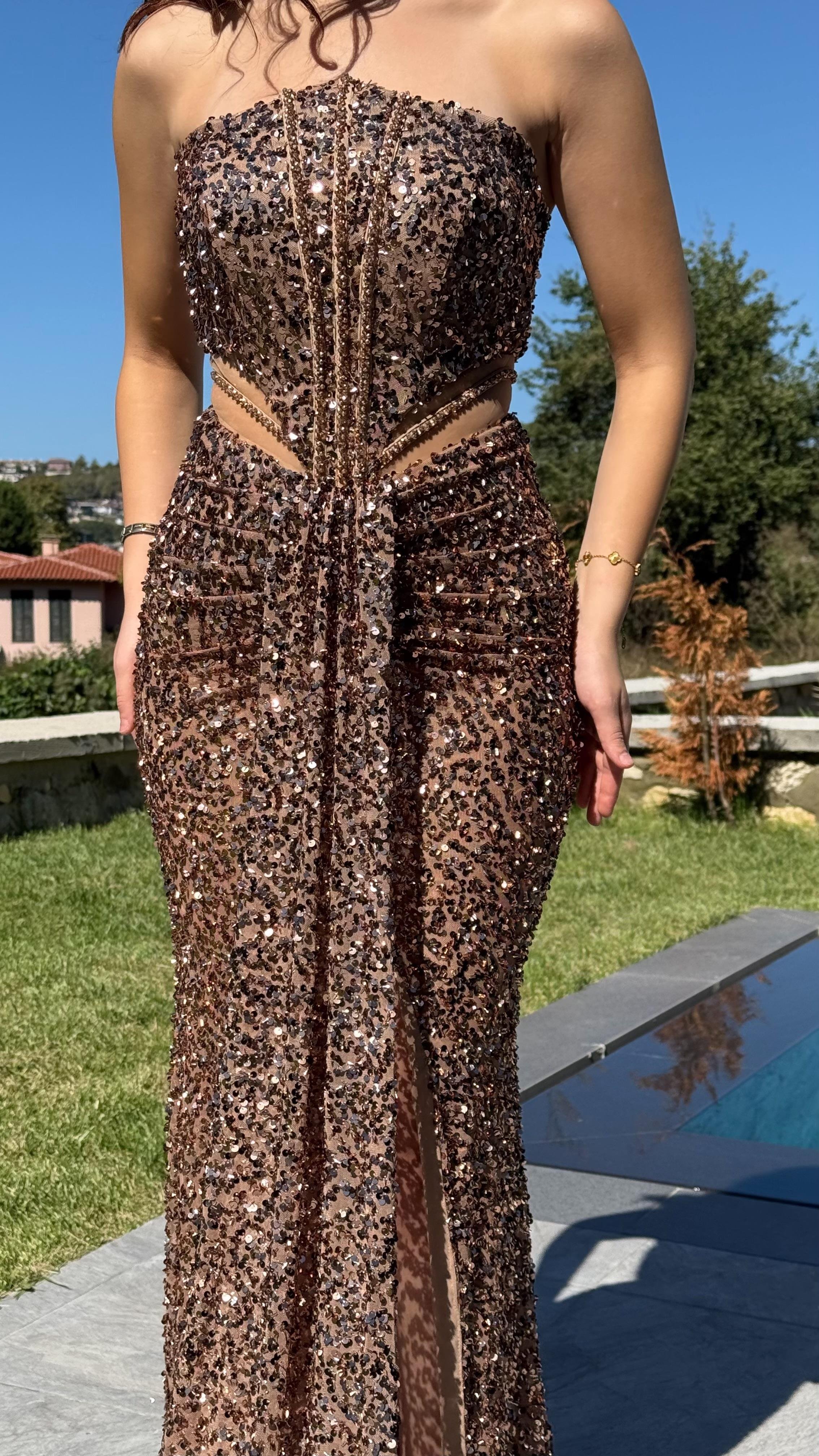 Diva Pul Payet Abiye Rose Gold