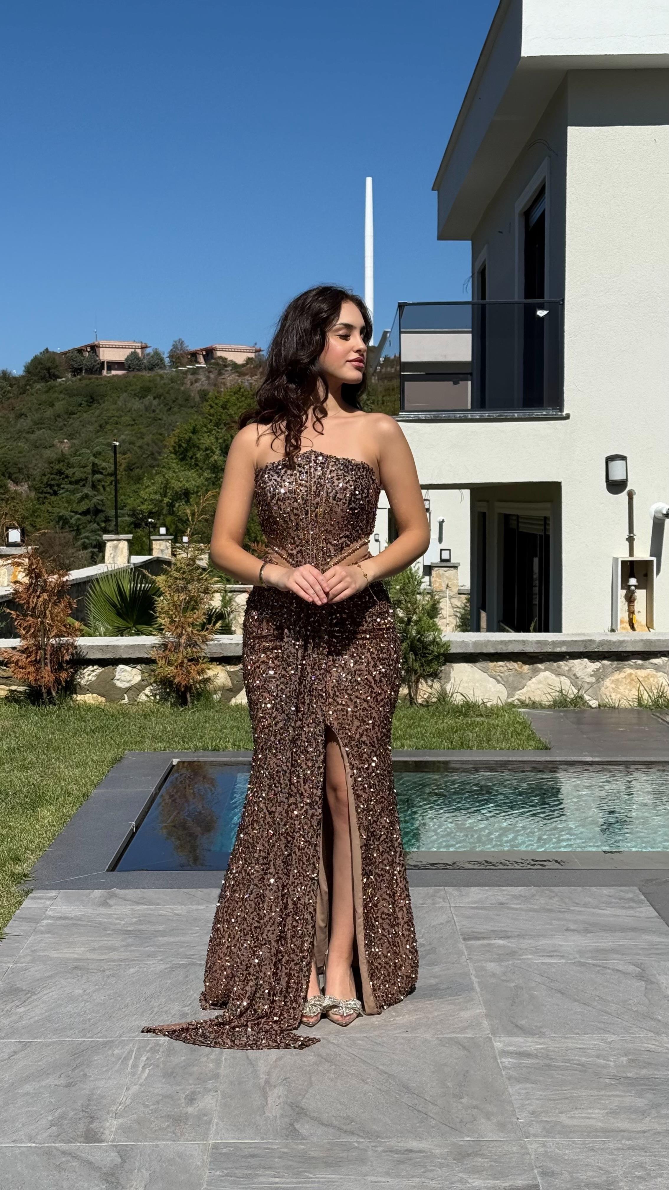 Diva Pul Payet Abiye Rose Gold