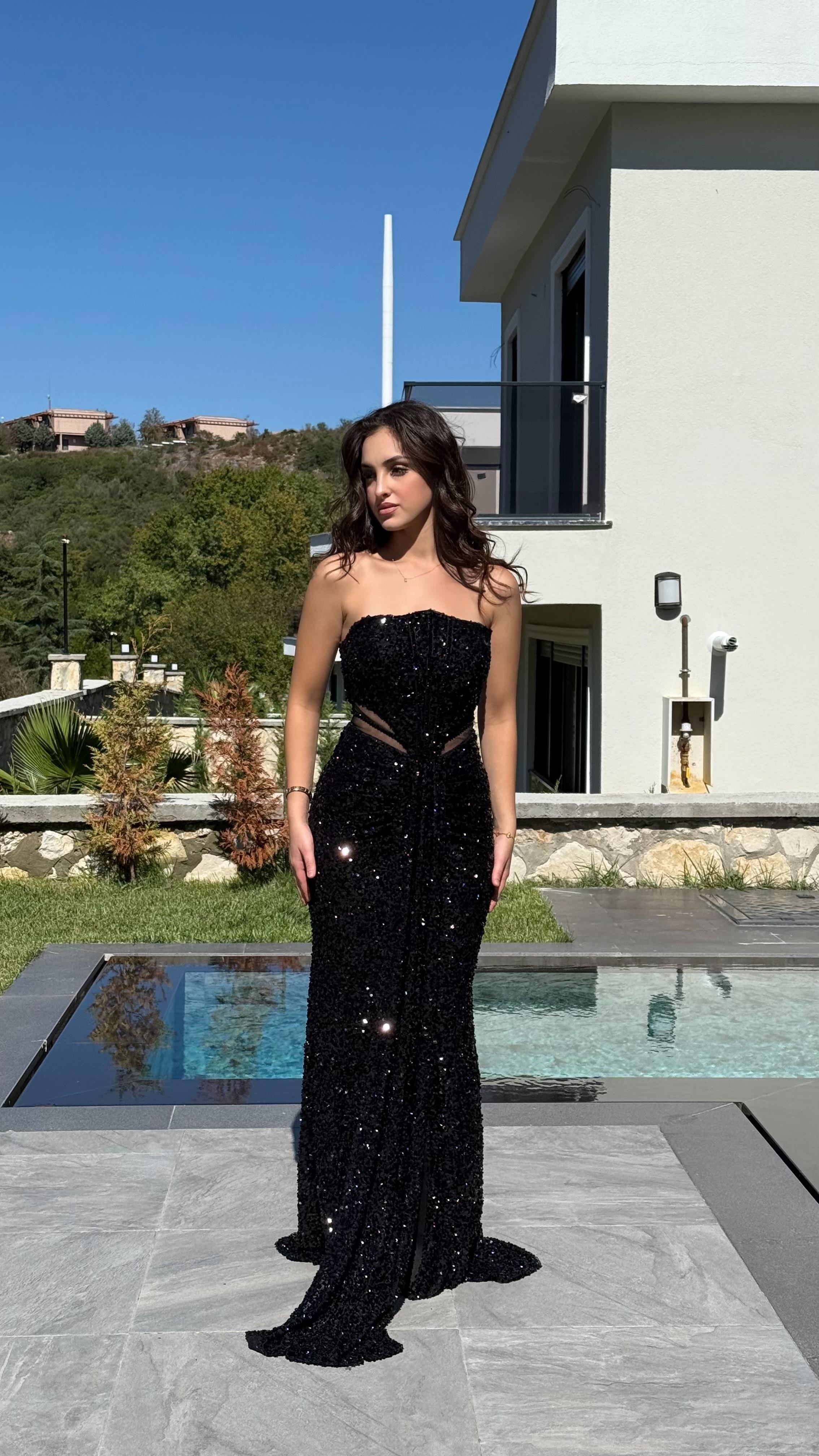 Diva Pul Payet Abiye Siyah
