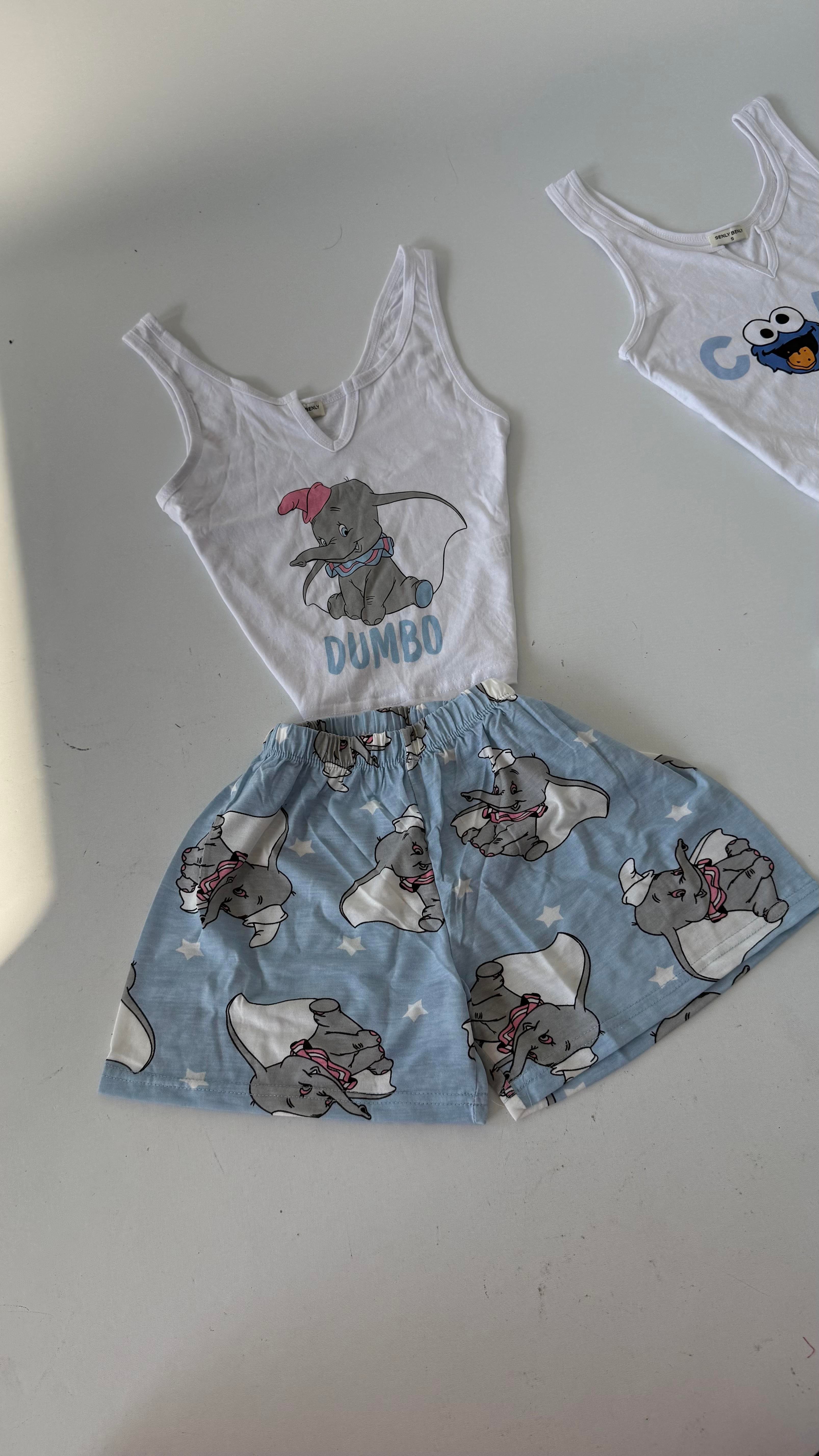 Dumbo Şort Takım Mavi
