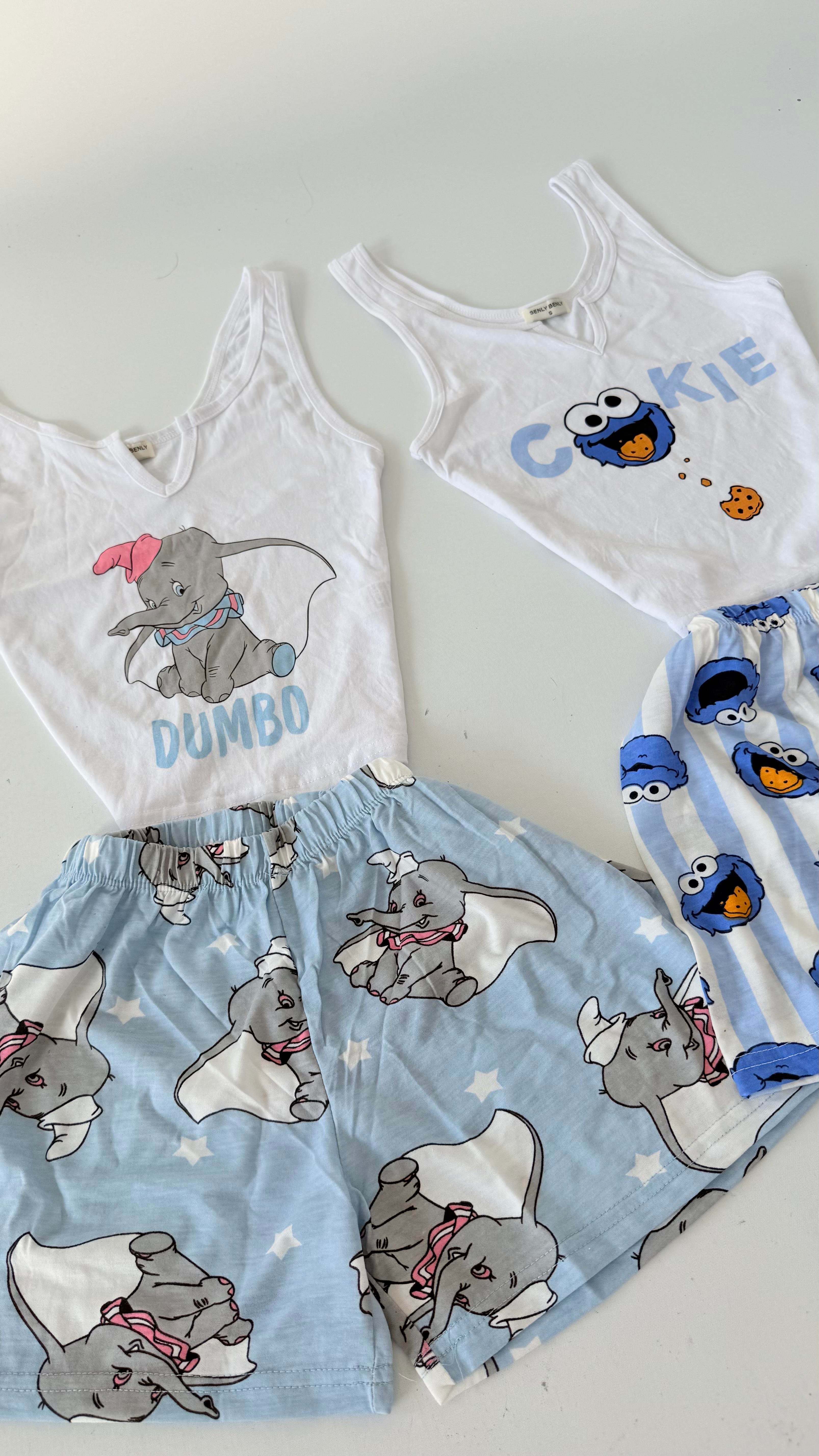 Dumbo Şort Takım Mavi