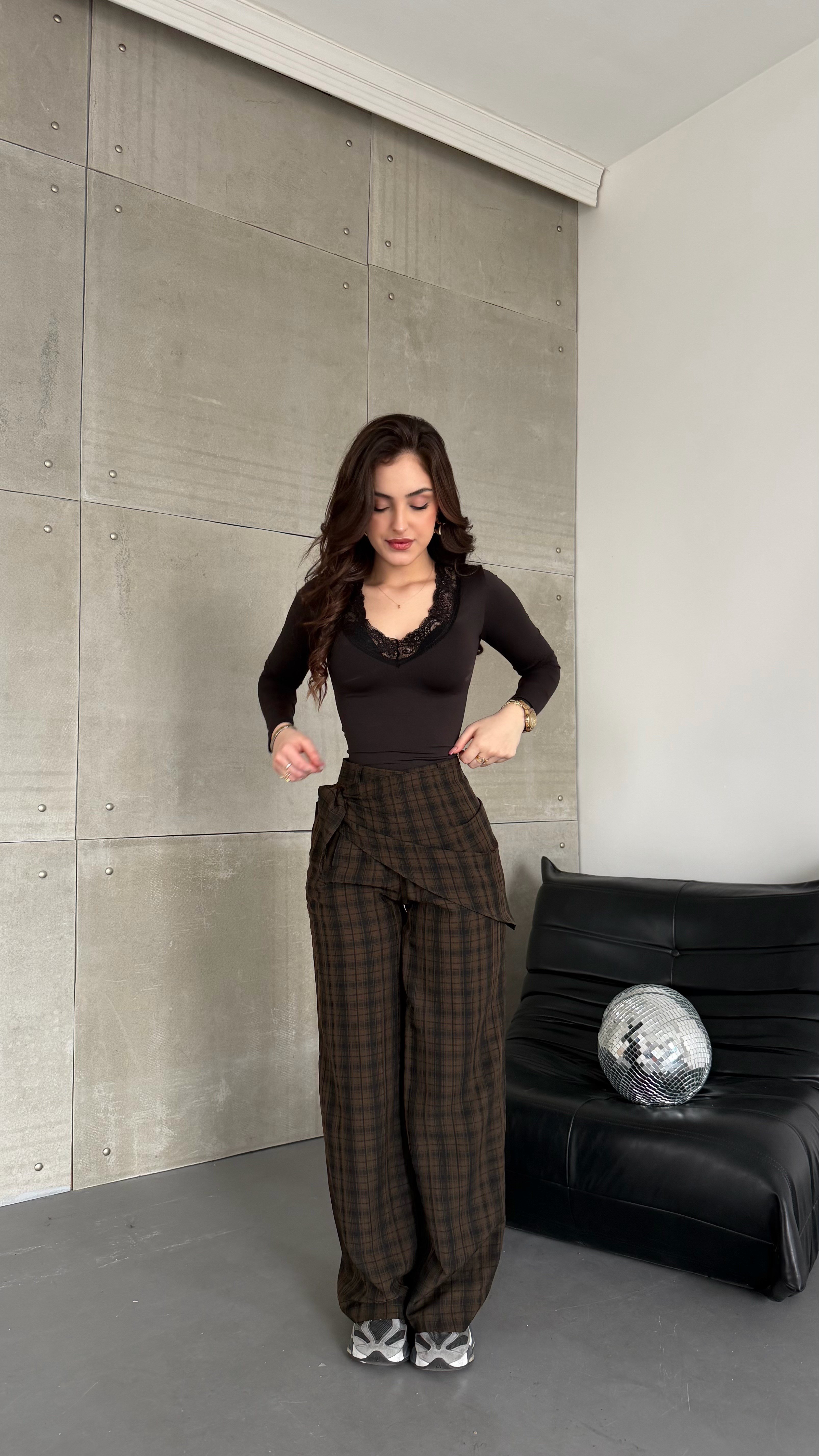 Ekose Şallı Pantolon Orijinal 