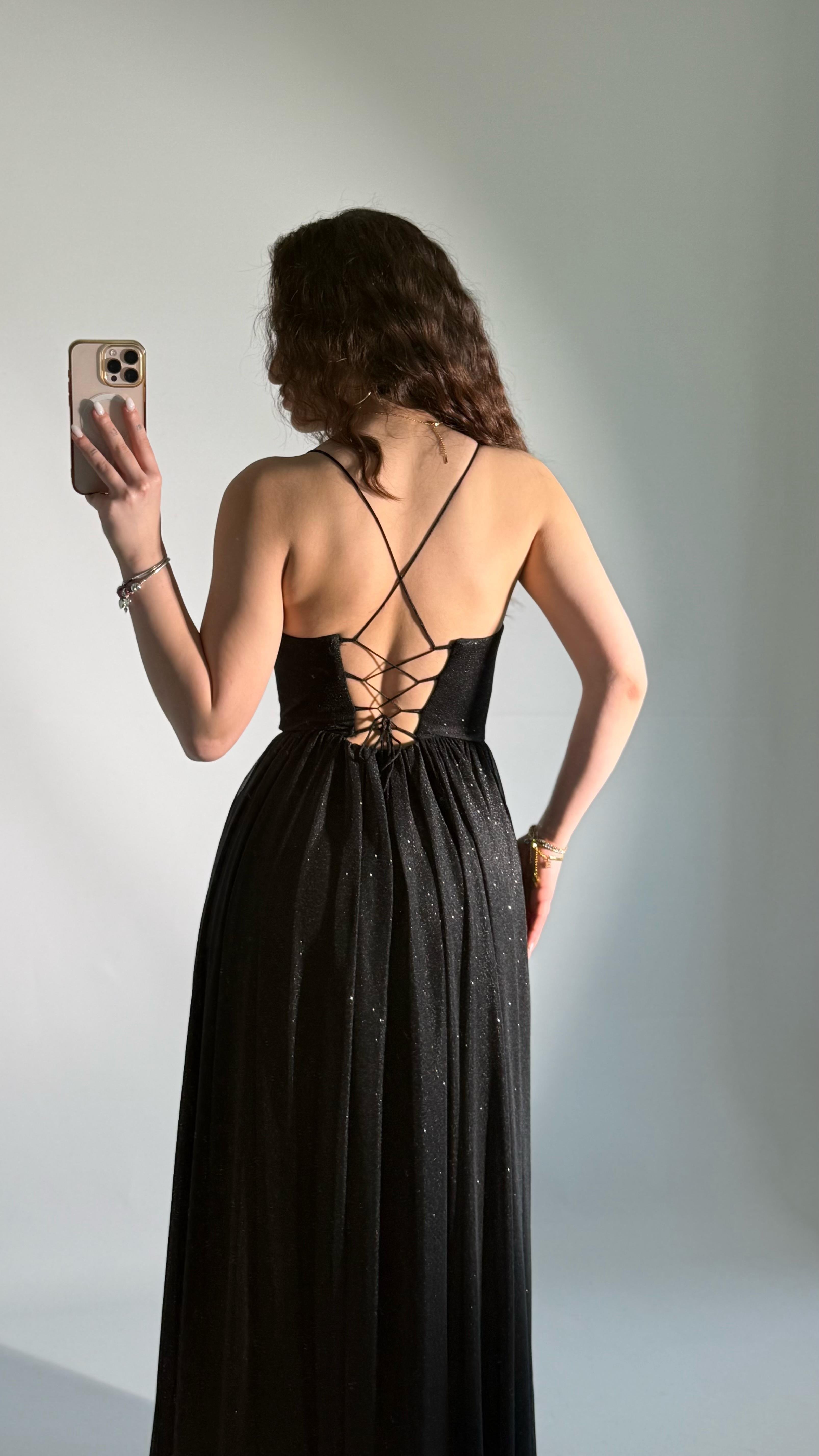 Elsa Simli Abiye Siyah