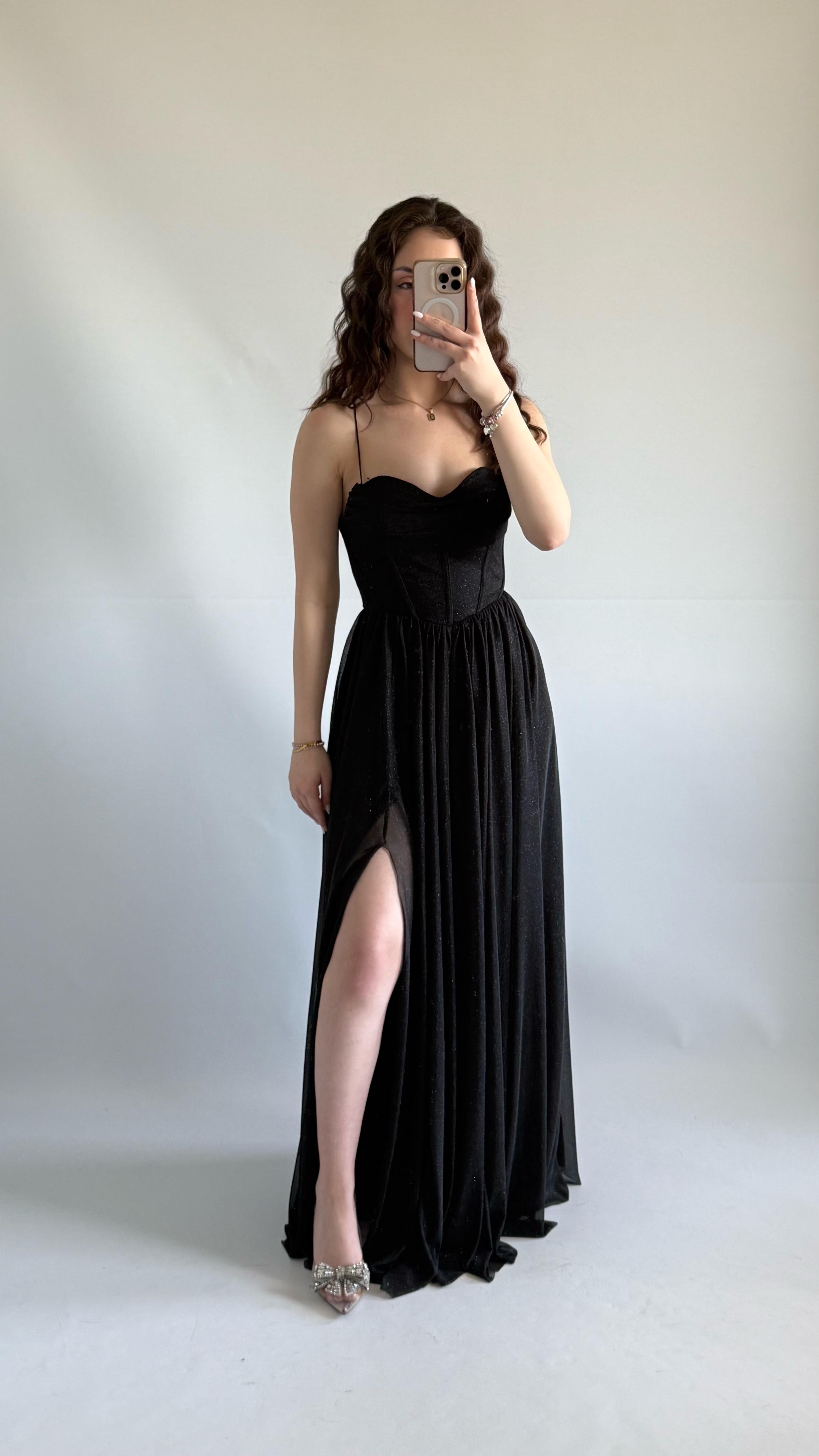 Elsa Simli Abiye Siyah