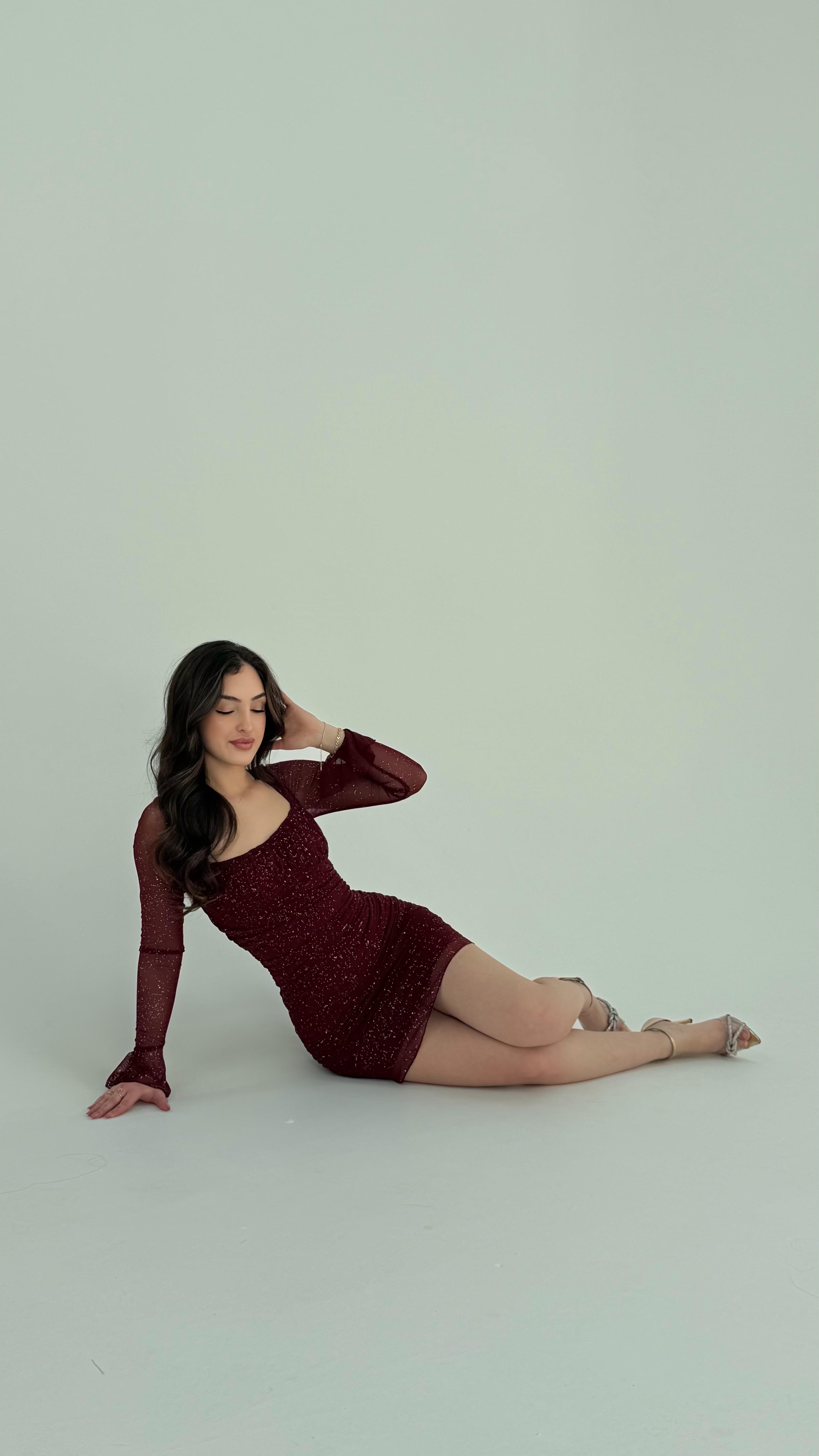 Fairy Tale Bordo  Elbise 