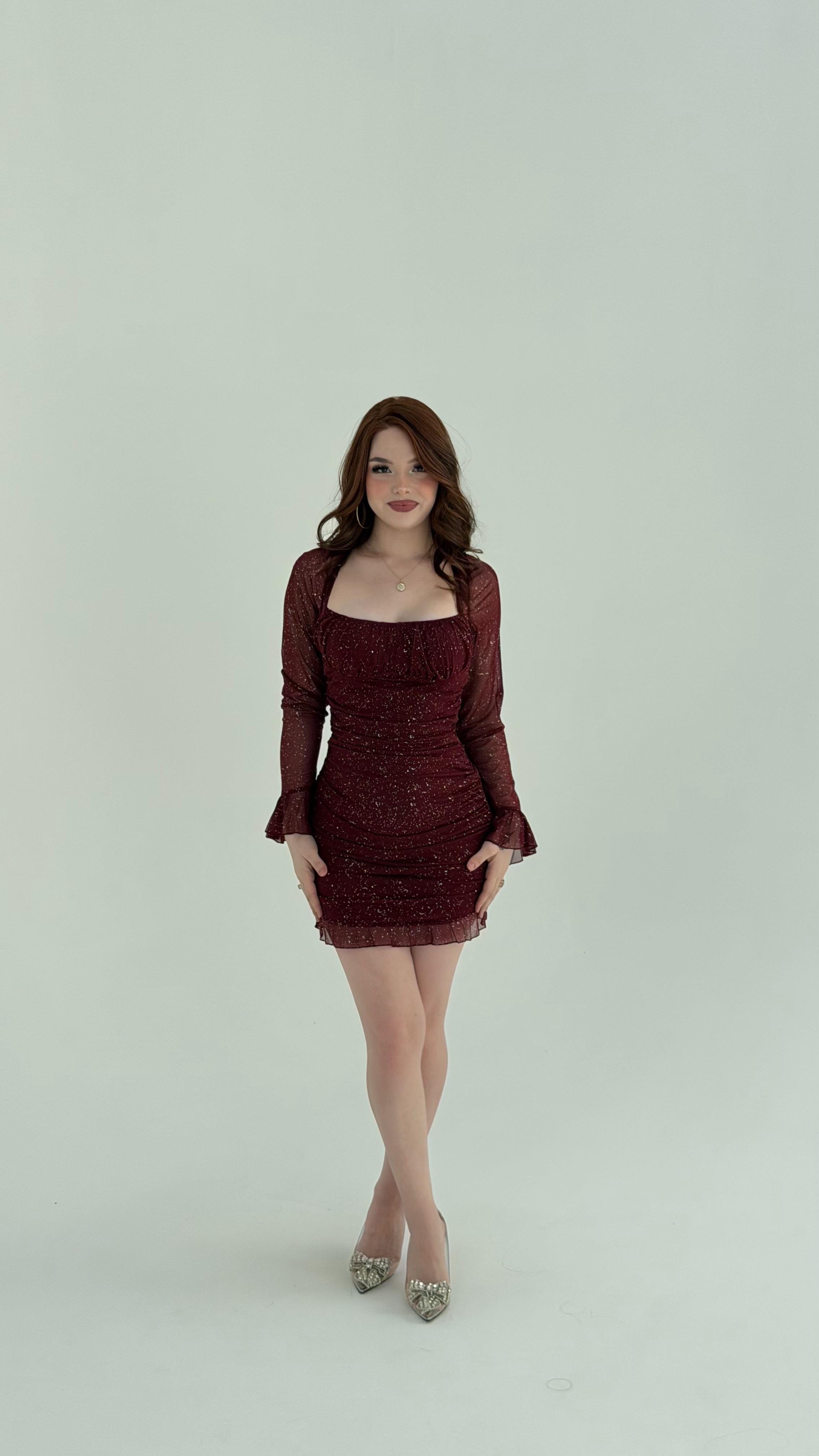 Fairy Tale Bordo  Elbise 