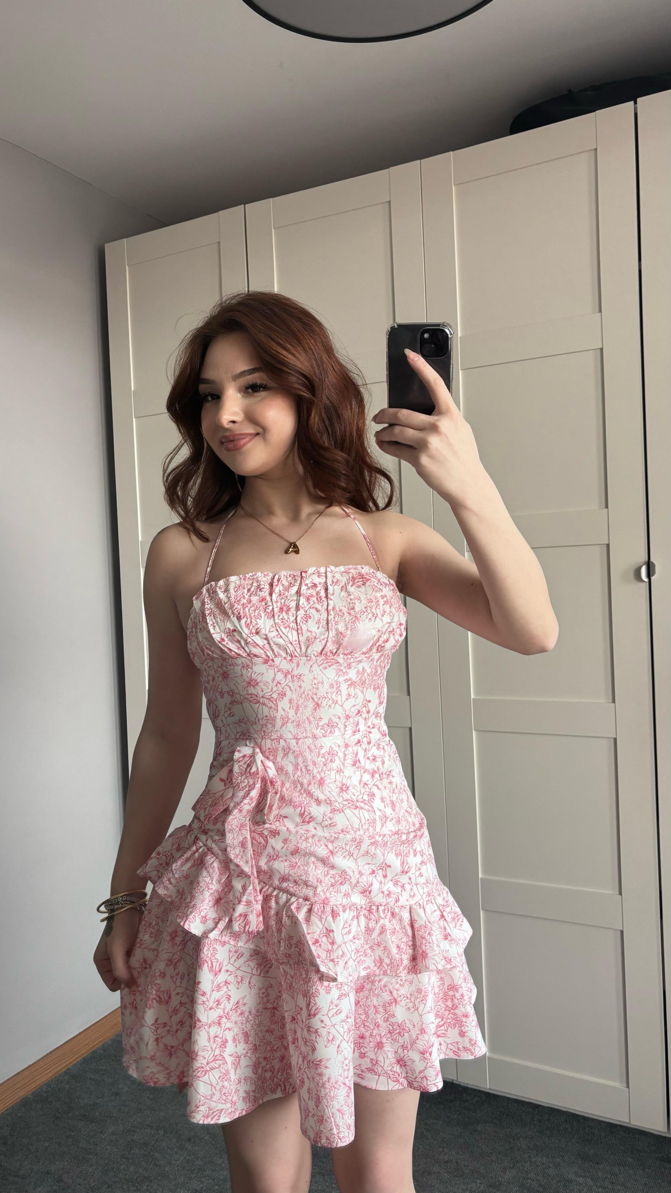 Flora Elbise Pembe 
