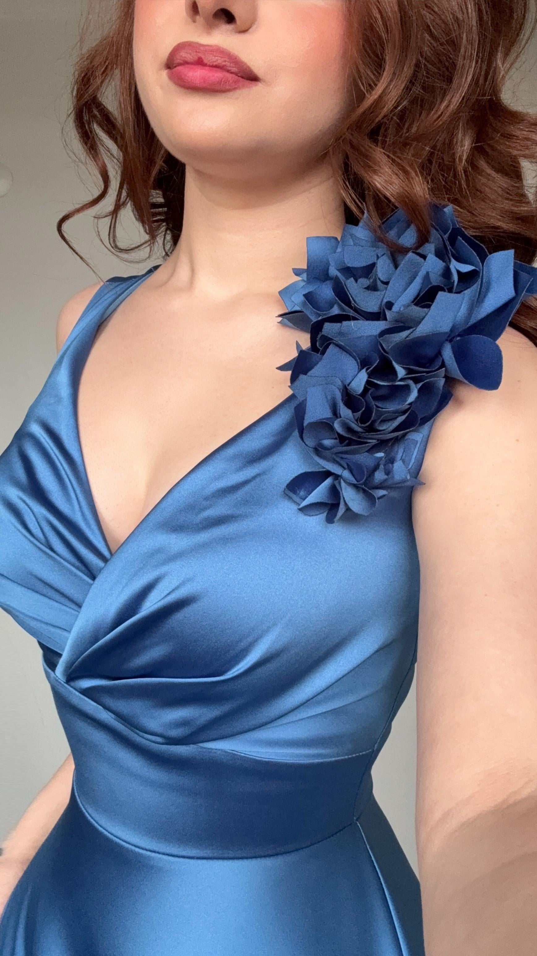Flower Abiye İndigo
