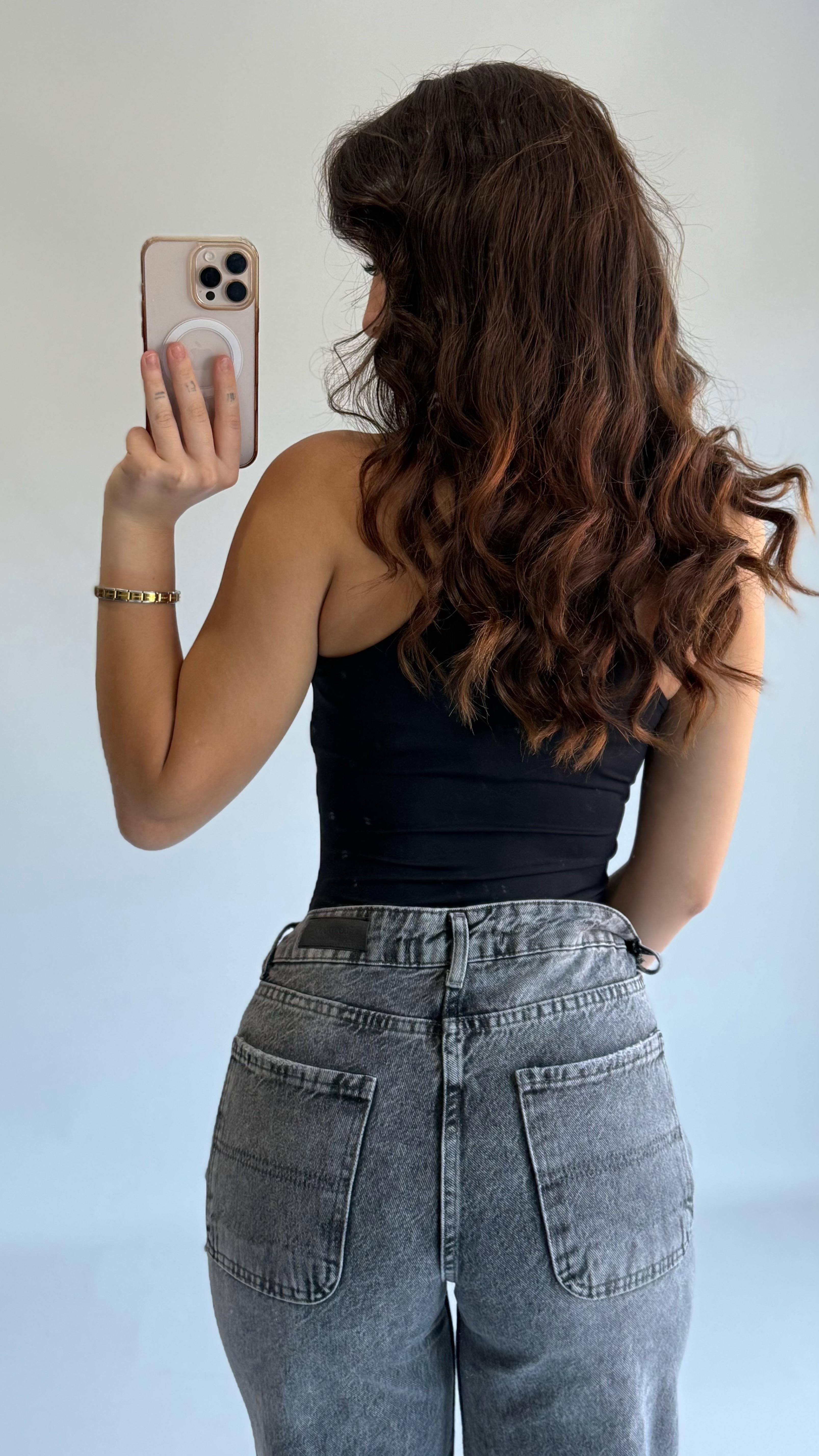 Halter Yaka Bodysuit Siyah