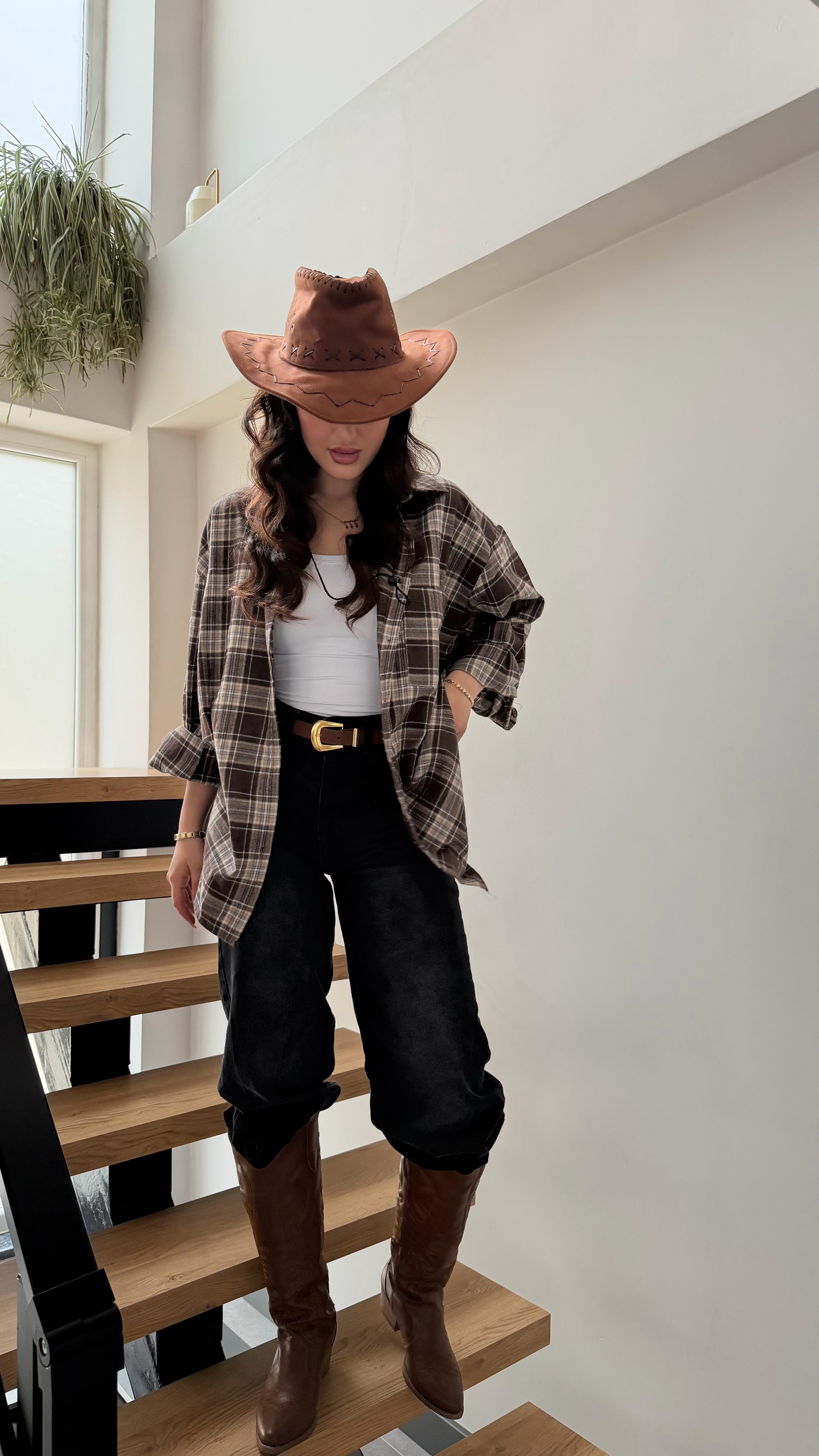 Hayday Ekose Gömlek Kahverengi