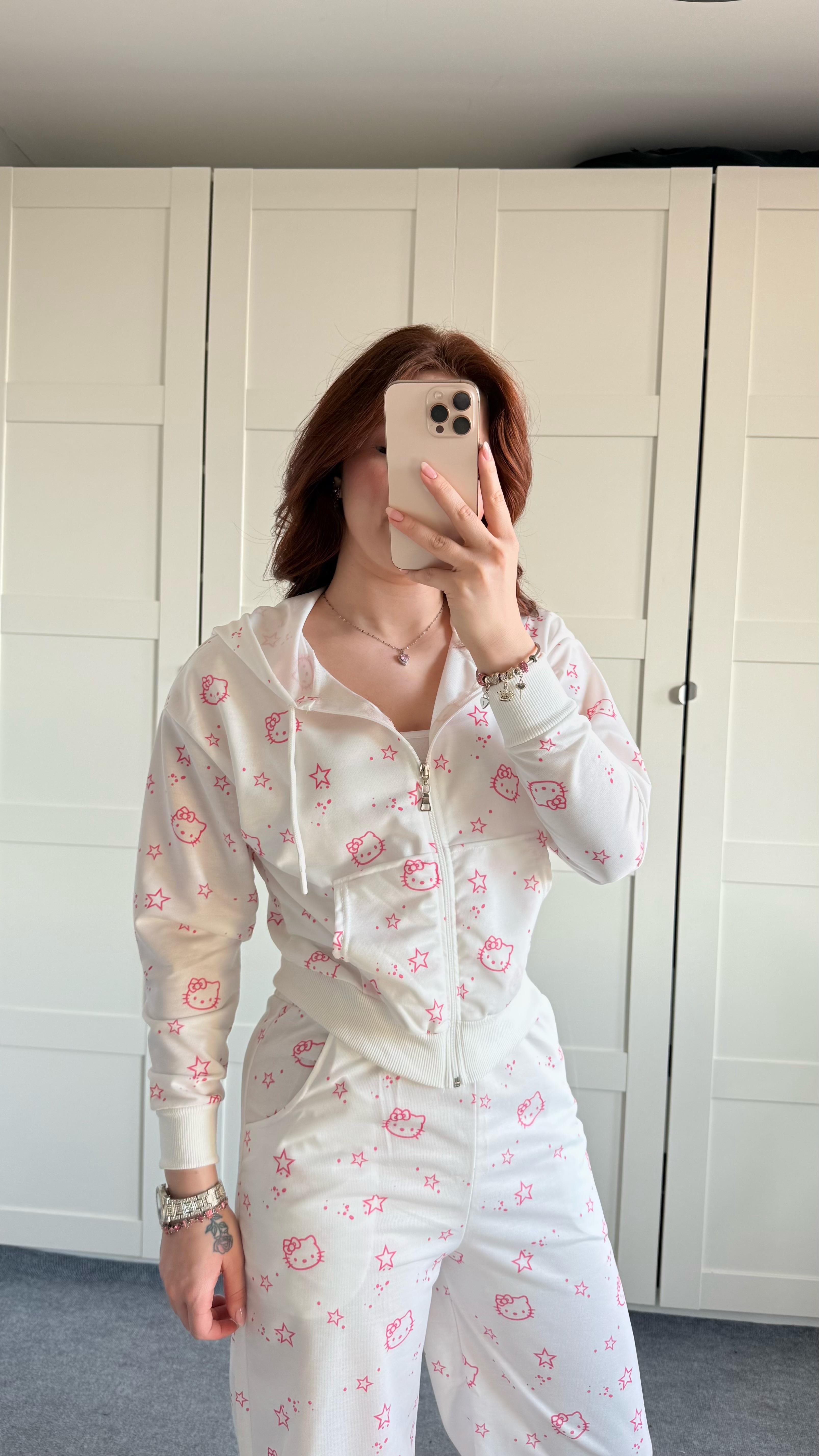 Hello Kitty Beyaz Eşofman Takımı