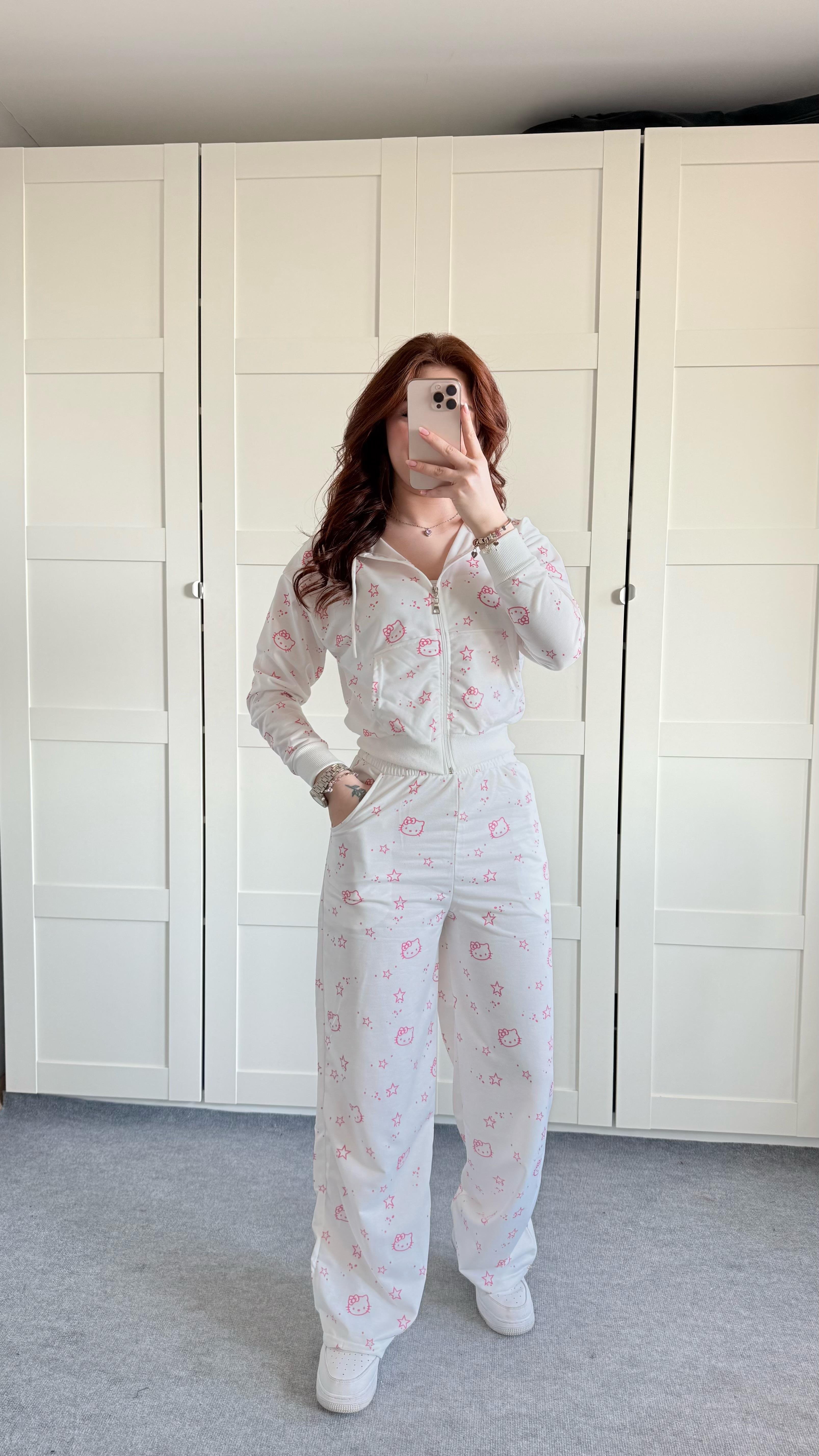 Hello Kitty Beyaz Eşofman Takımı