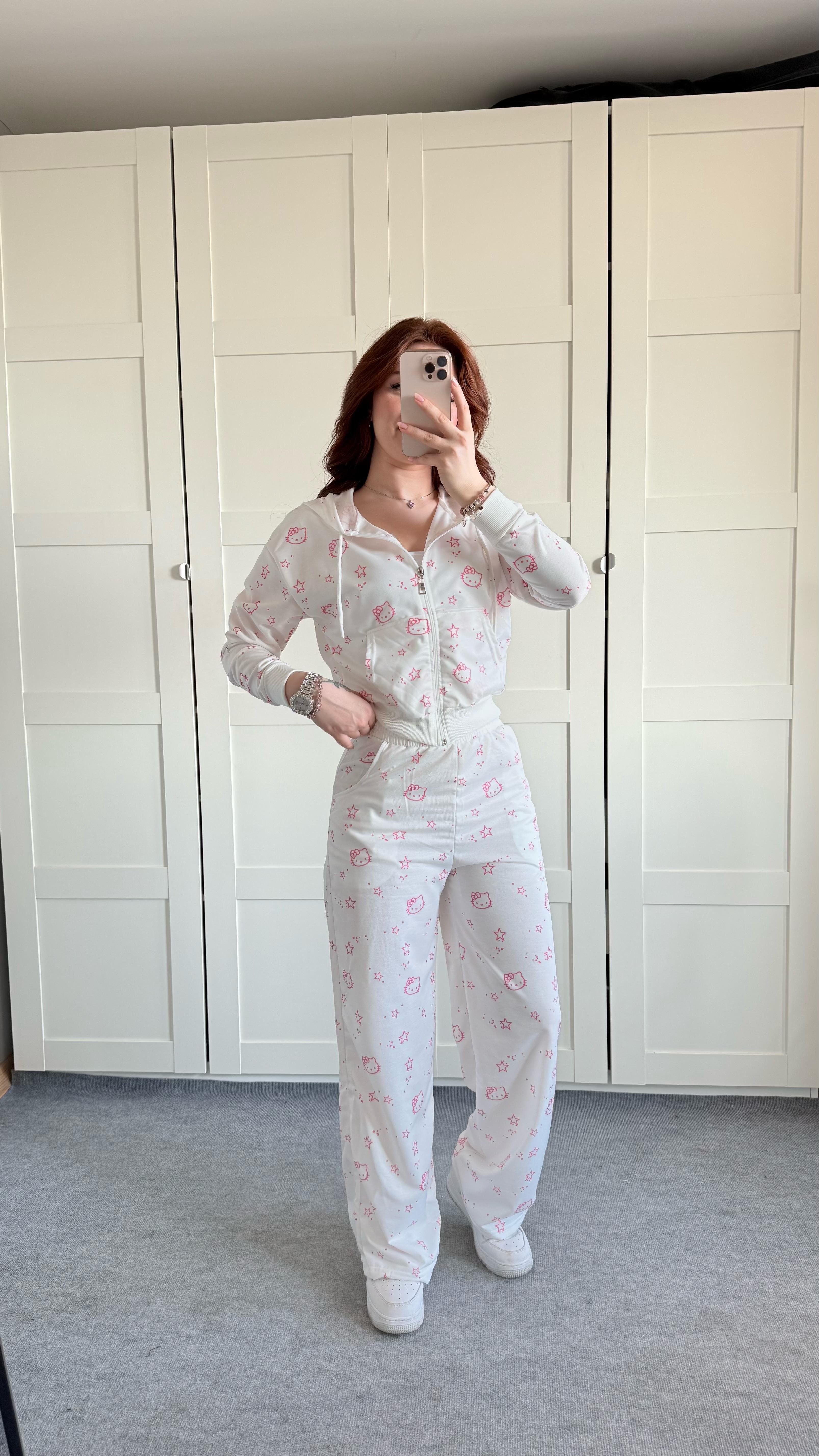 Hello Kitty Beyaz Eşofman Takımı