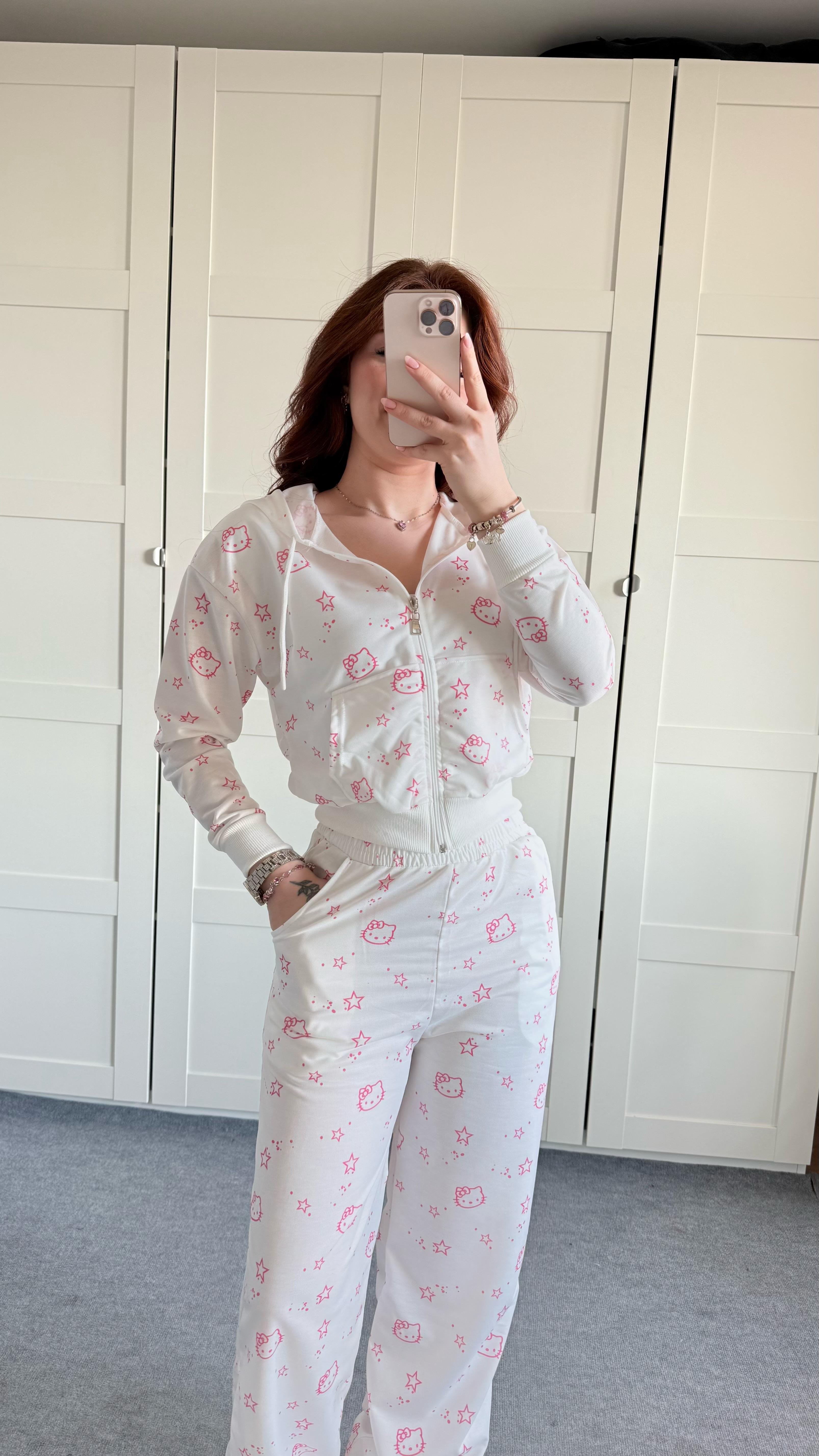 Hello Kitty Beyaz Eşofman Takımı