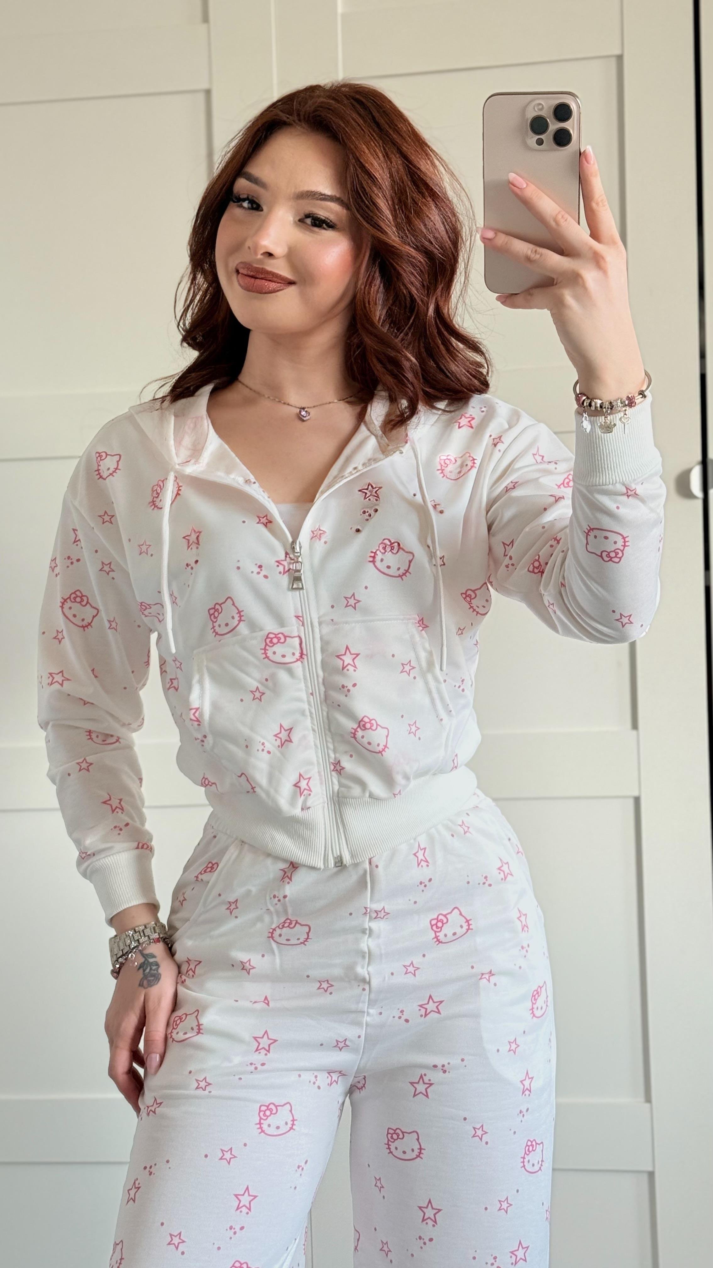 Hello Kitty Beyaz Eşofman Takımı