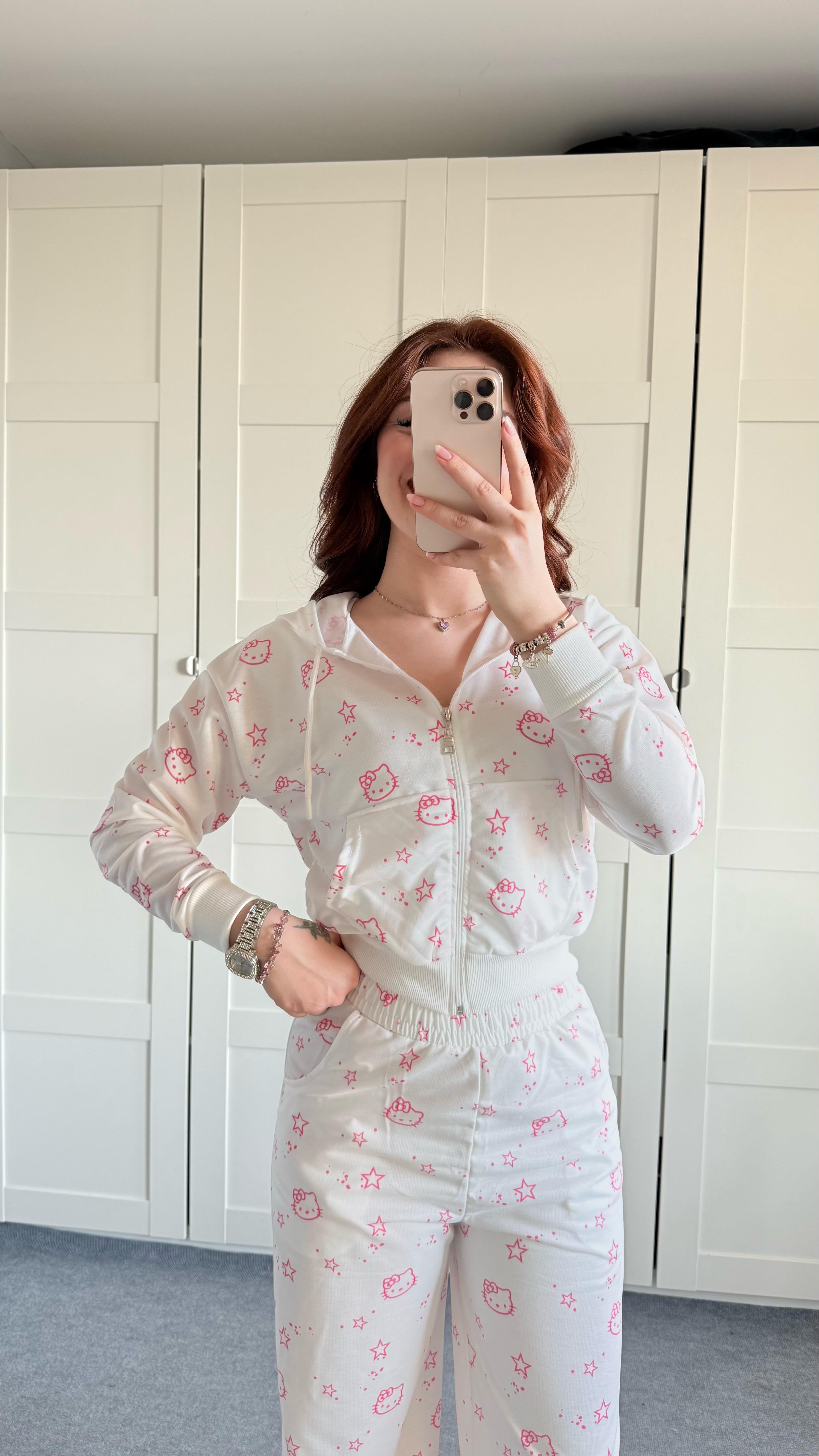 Hello Kitty Beyaz Eşofman Takımı