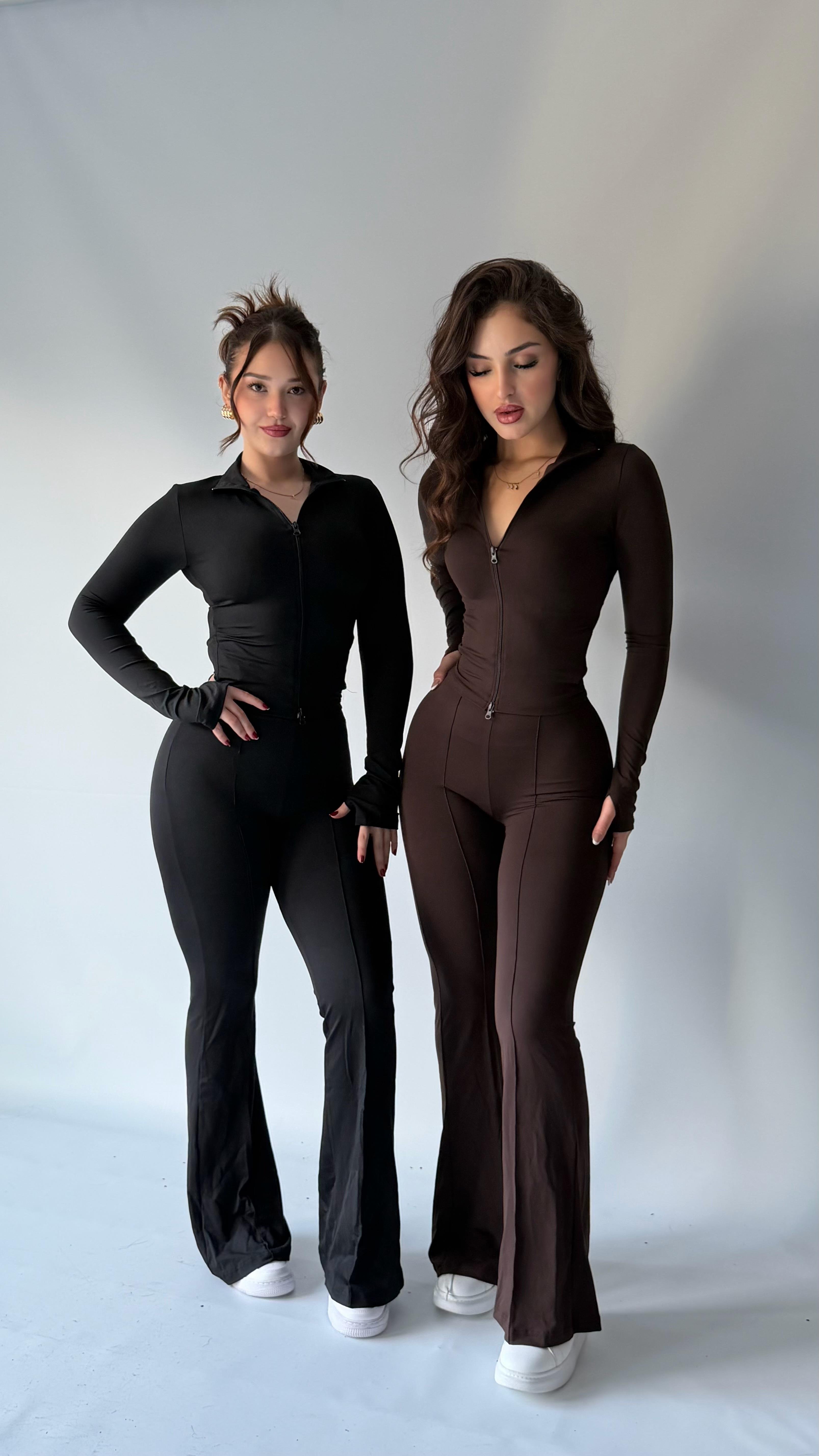 Helyum Çimalı Pantolon Takım Siyah