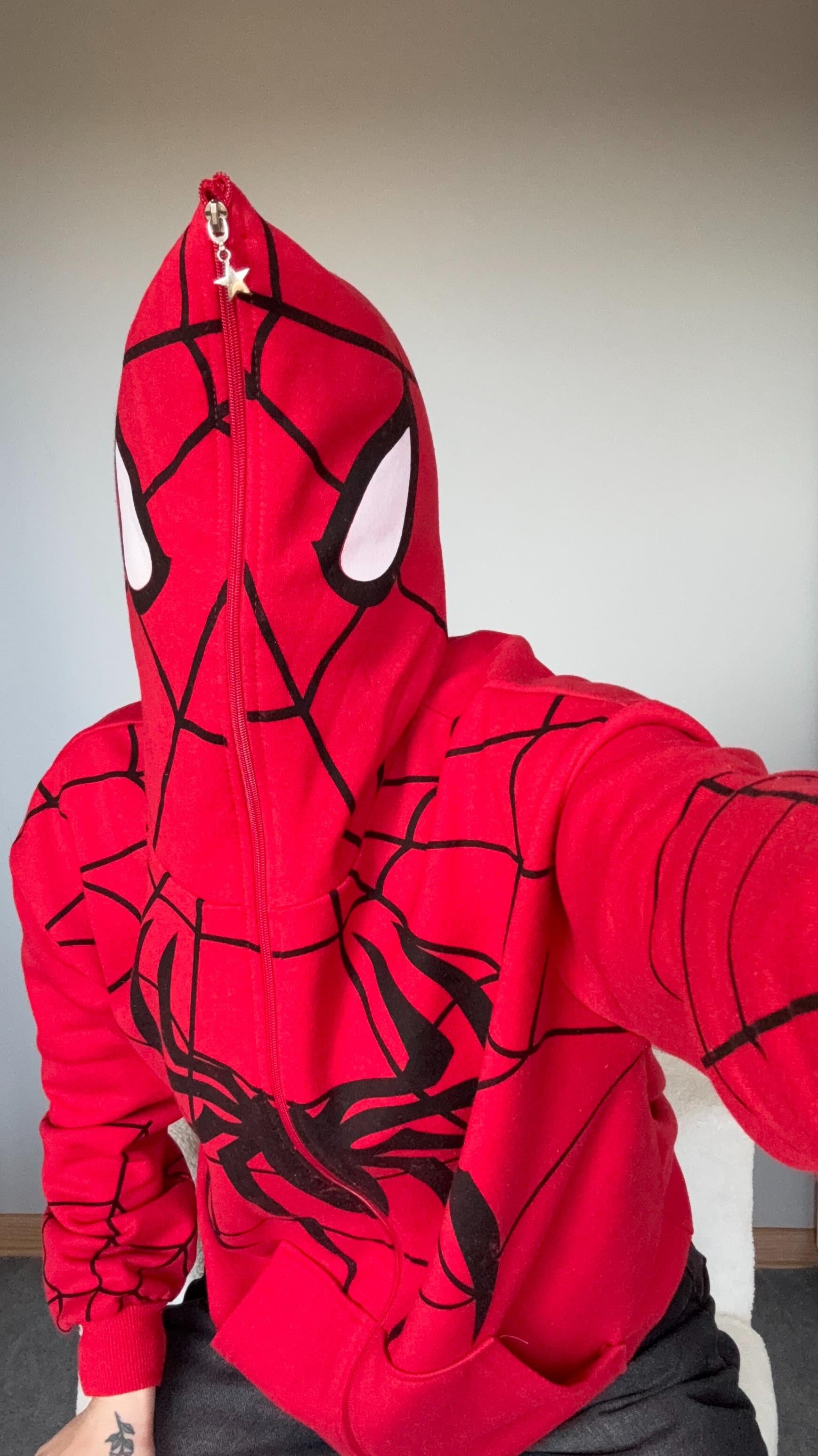 İconic Spider Sweat Hırka Kırmızı 