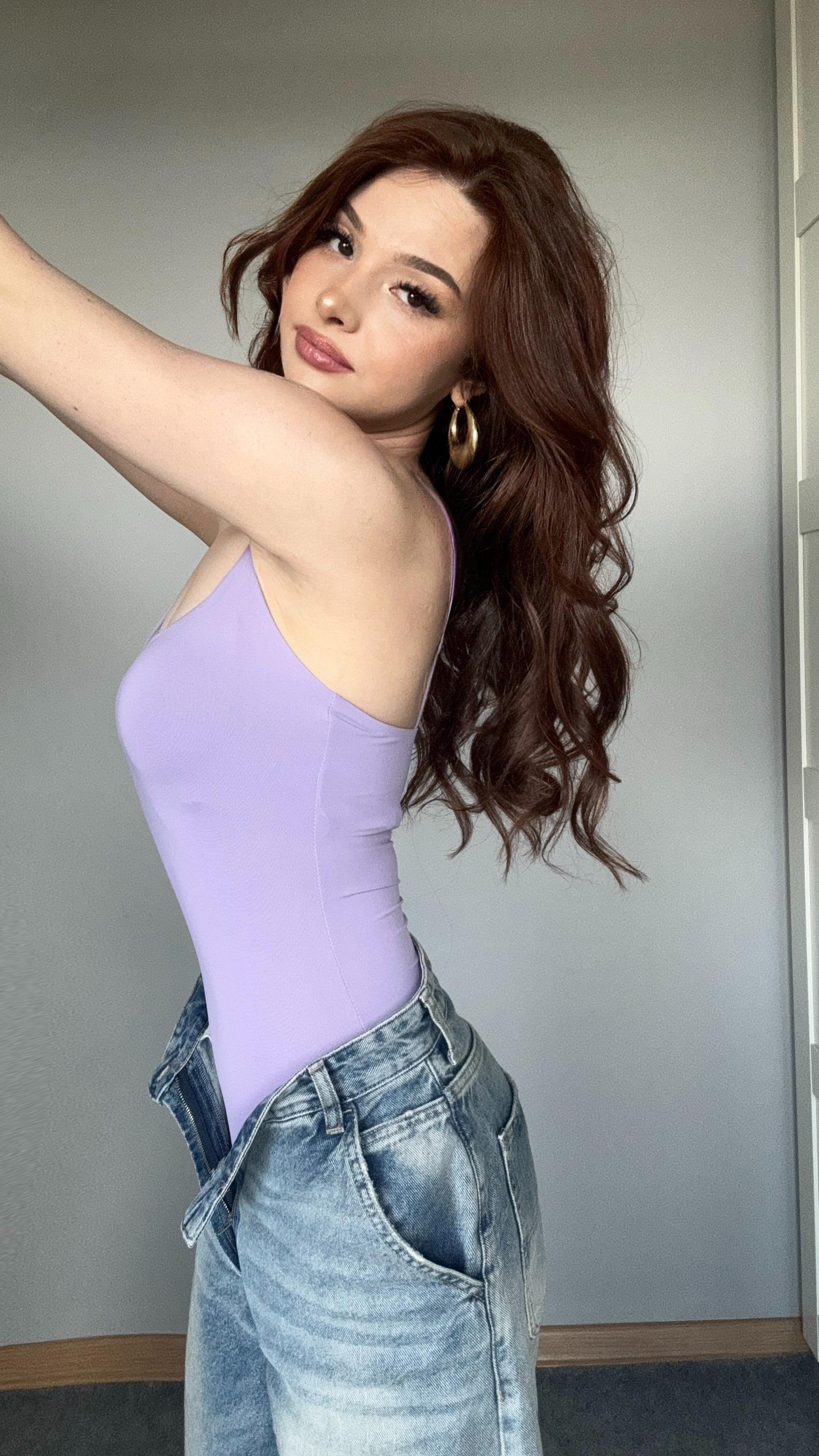 İp Askılı Bodysuit Lila