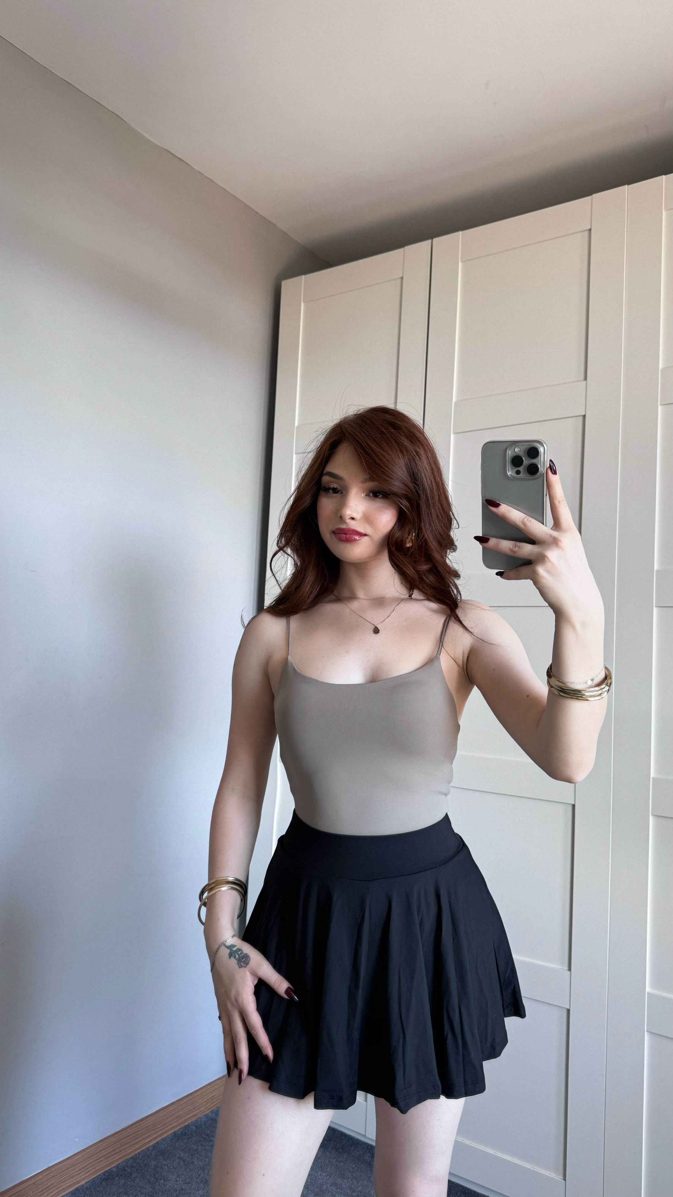 İp Askılı Bodysuit Vizon