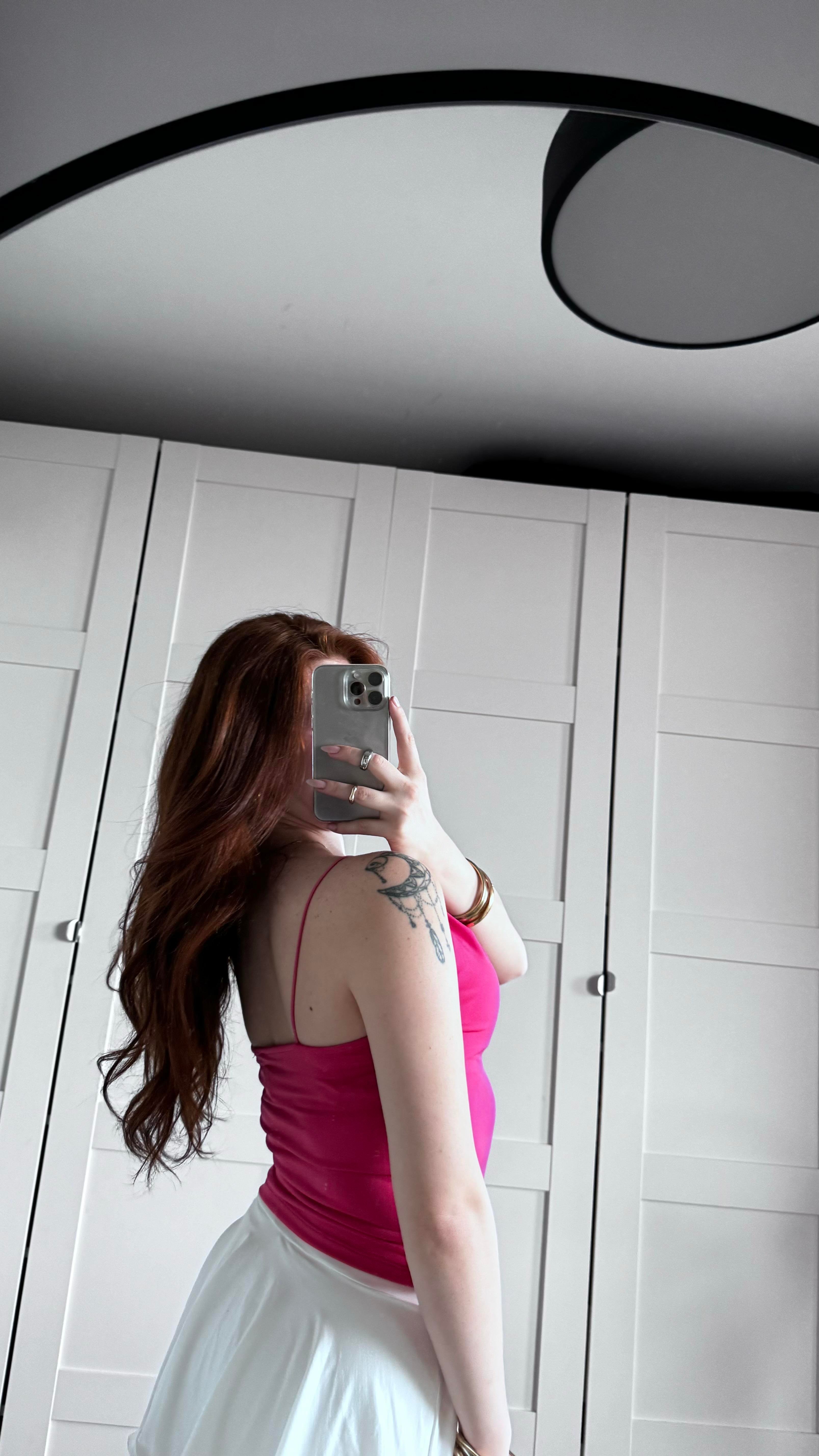 İp Askılı Degaje Yaka Pembe Crop