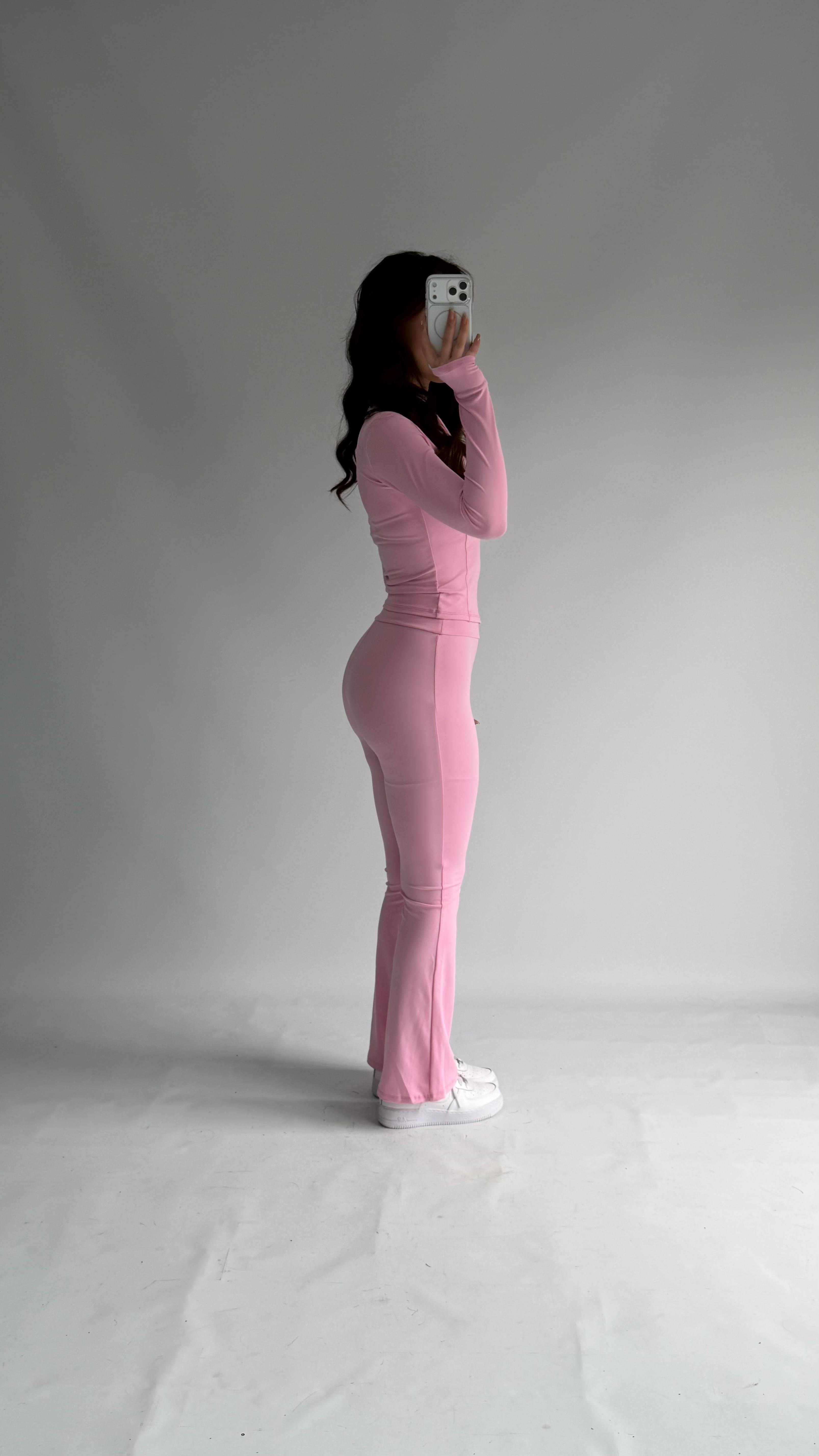 İspanyol Tayt Takım Pembe