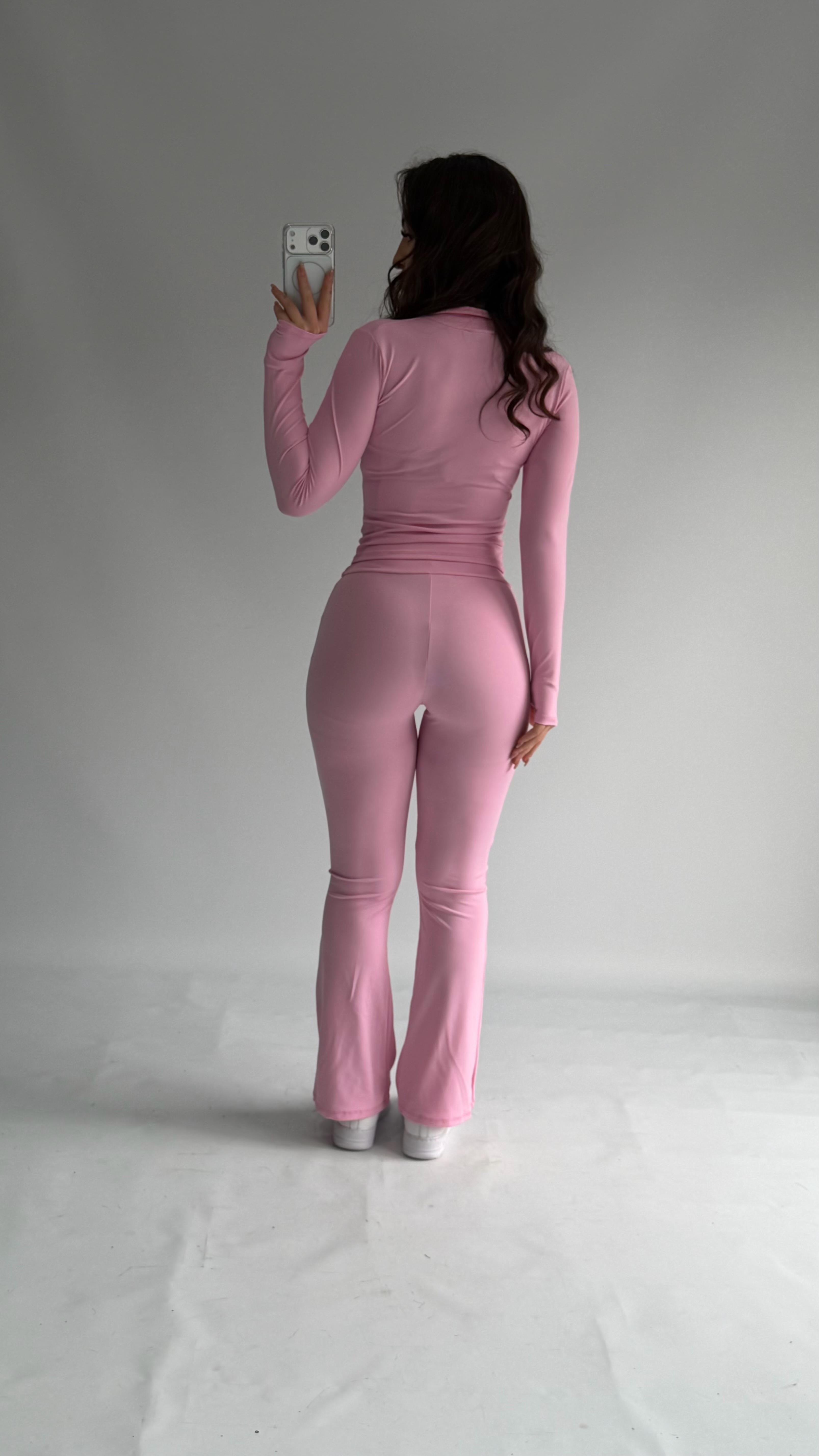 İspanyol Tayt Takım Pembe