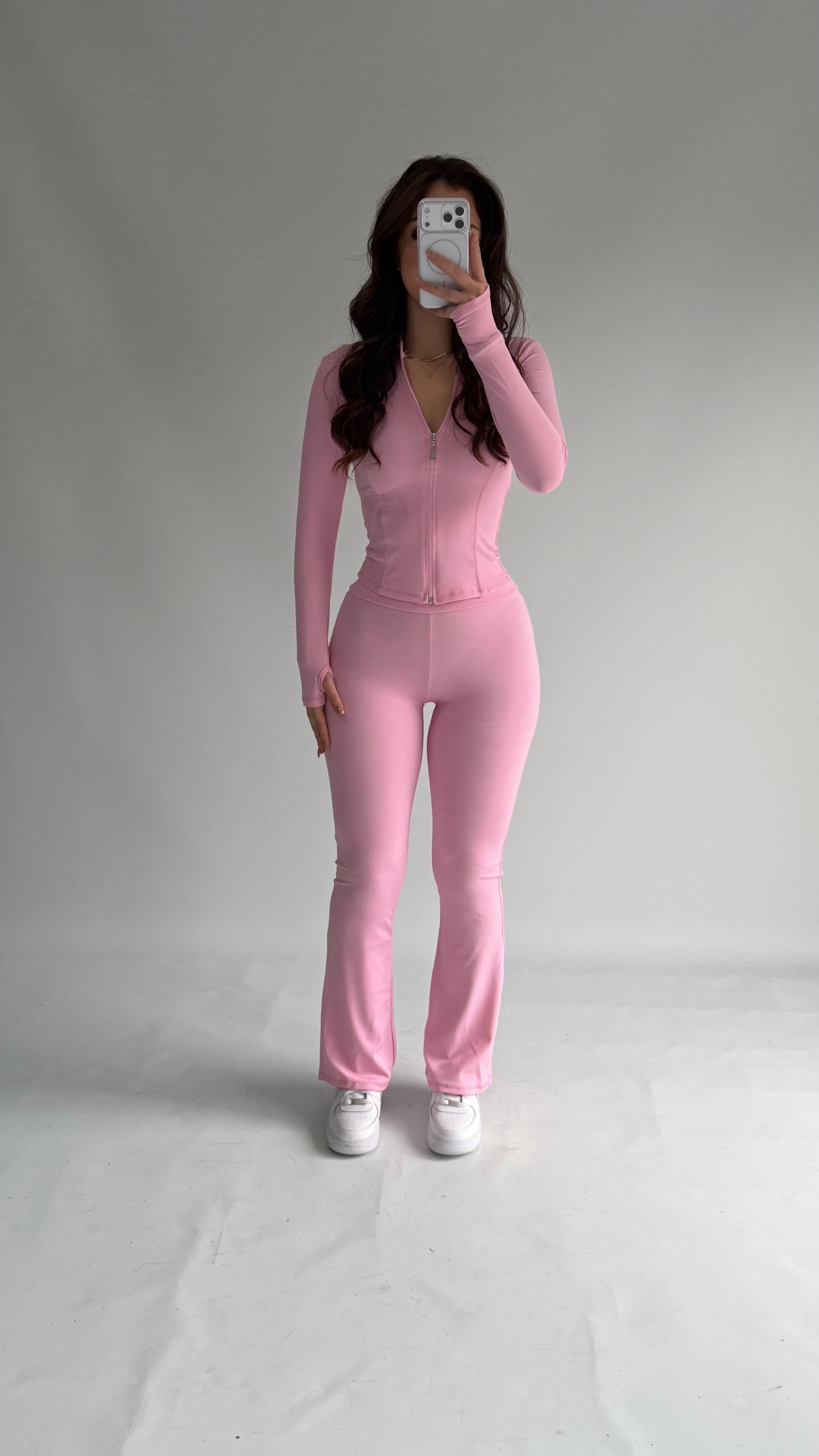 İspanyol Tayt Takım Pembe