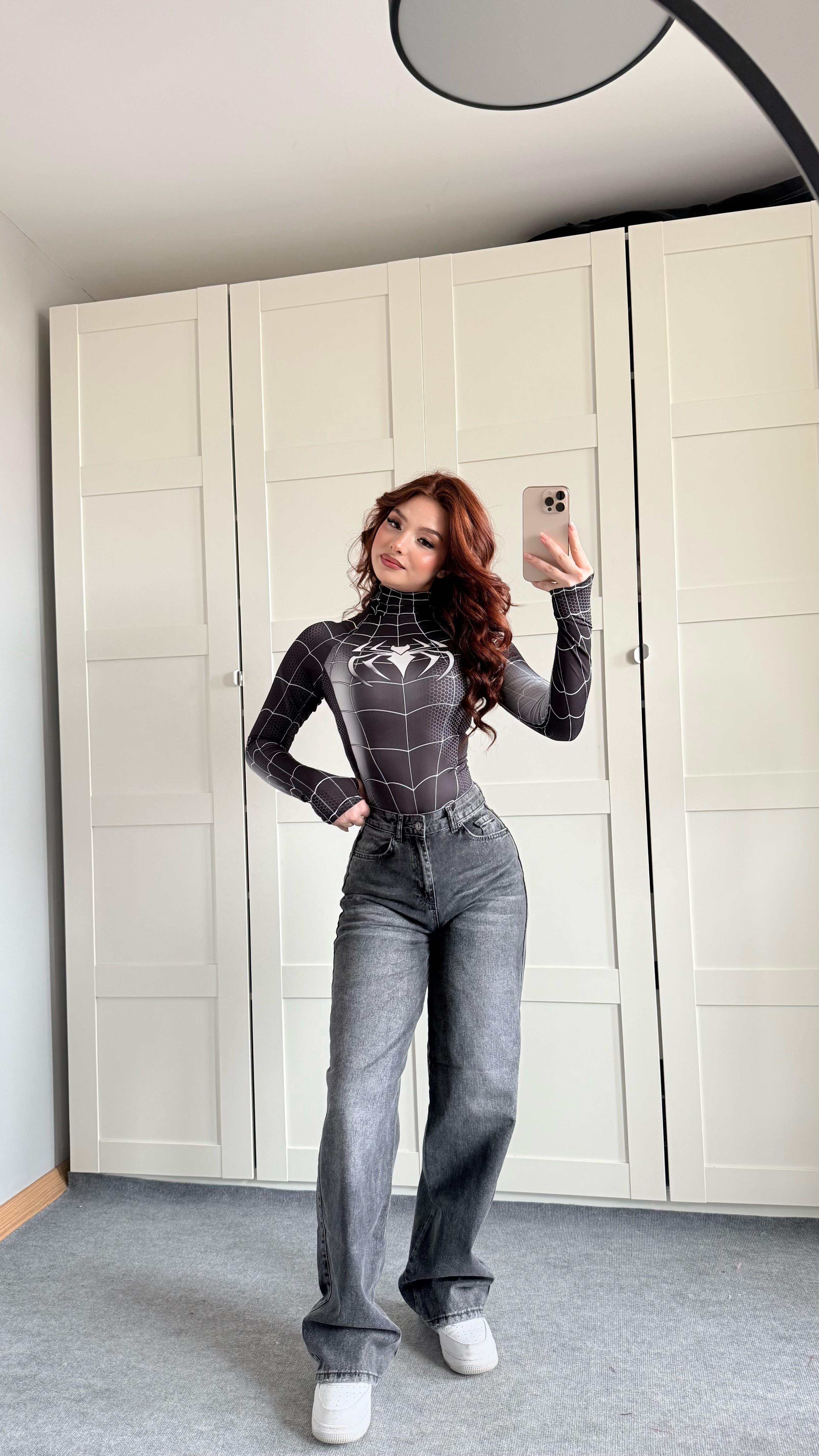 Jenner Wide Leg Jean Antrasit