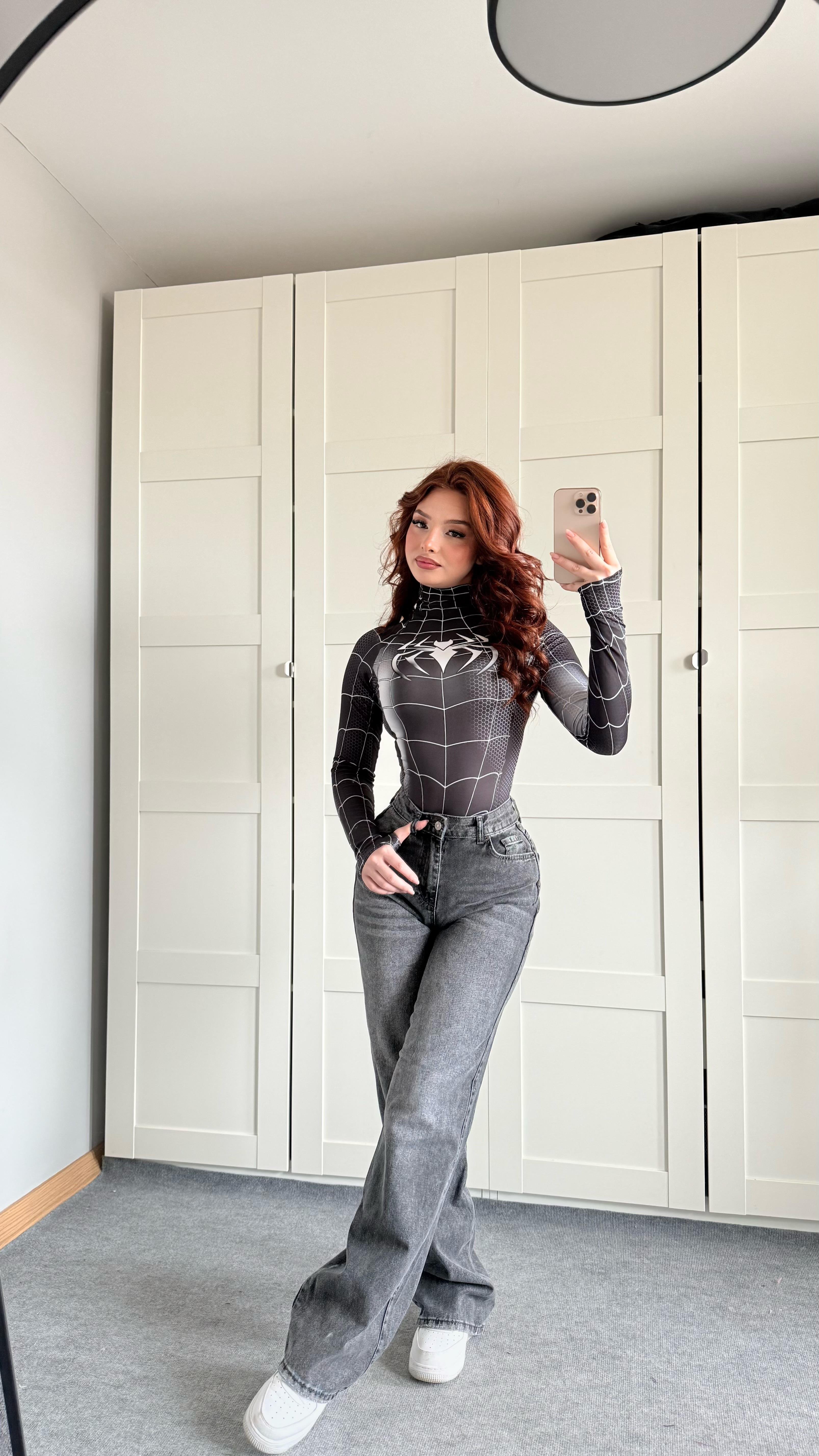 Jenner Wide Leg Jean Antrasit