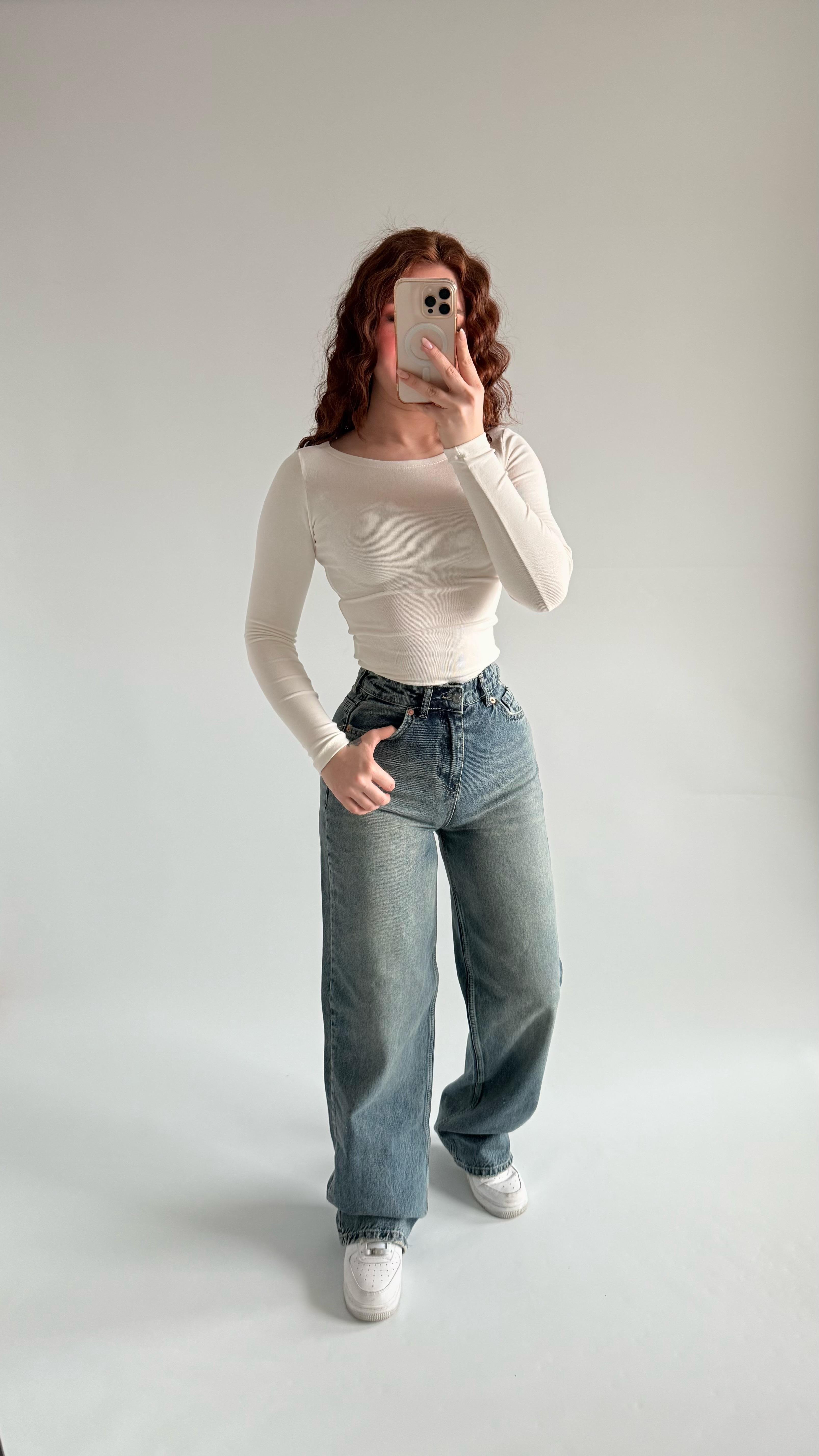 Jenner Wide Leg Jean Eskitme