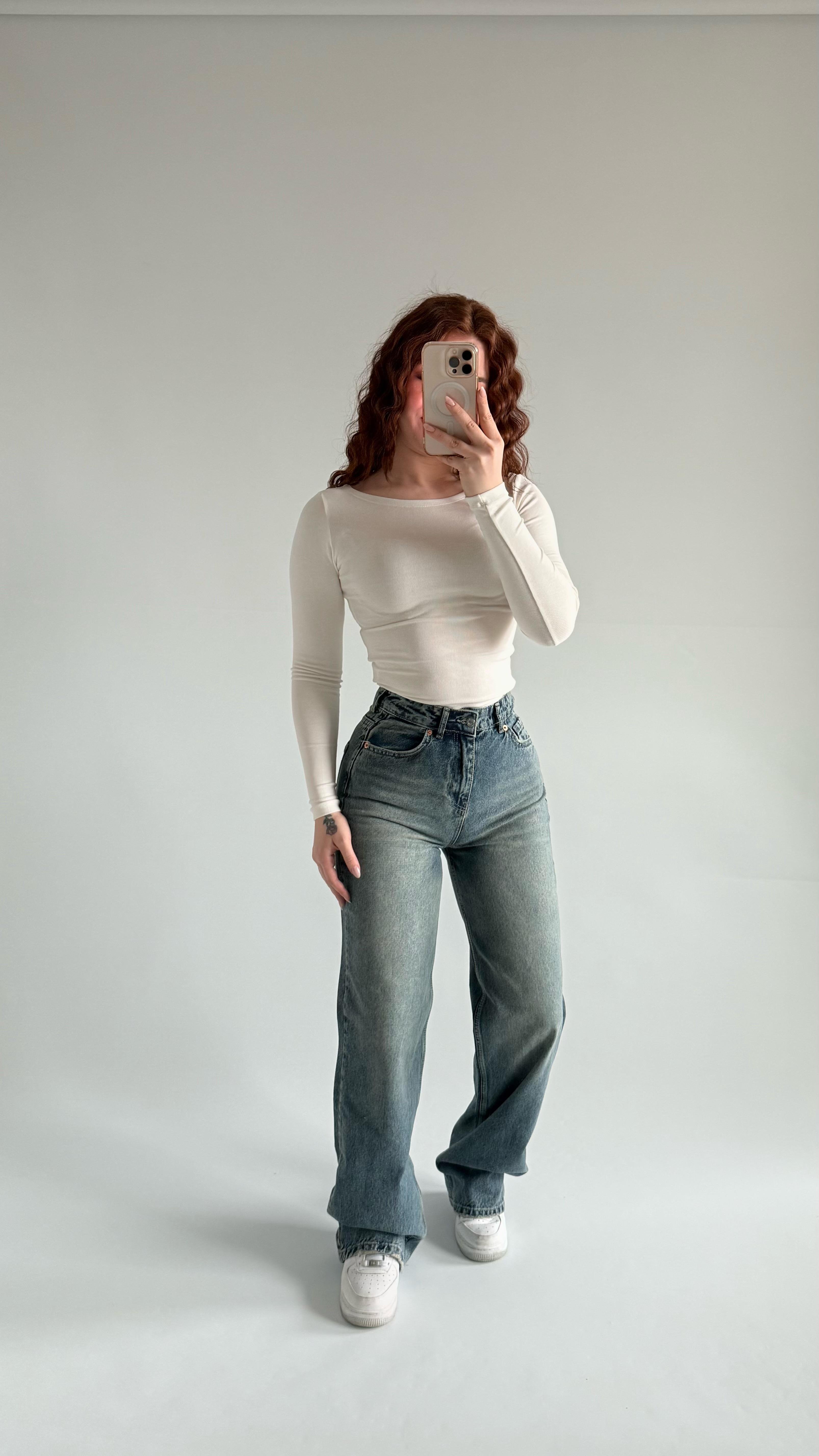 Jenner Wide Leg Jean Eskitme
