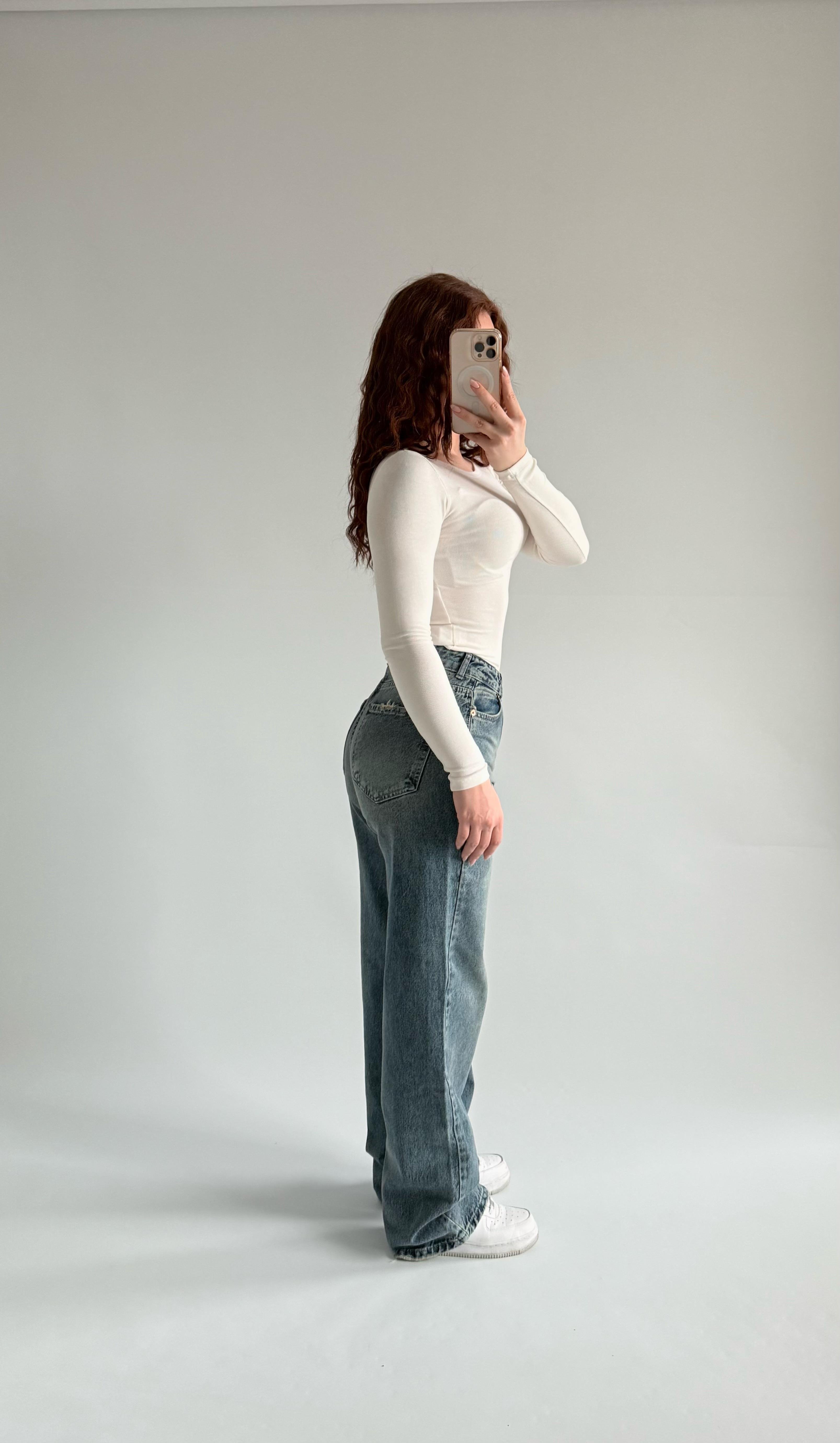 Jenner Wide Leg Jean Eskitme